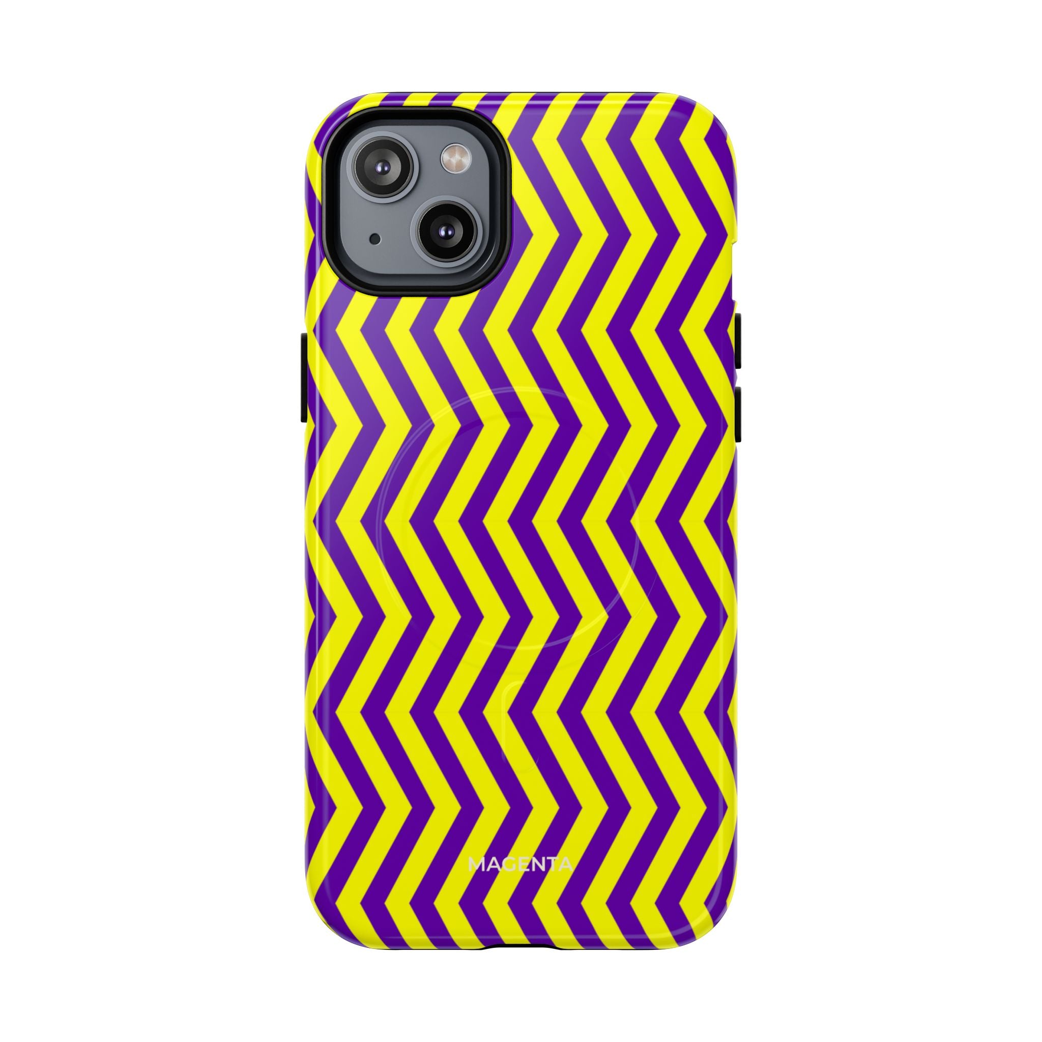 Purple Yellow Chevron Tough Mag Case