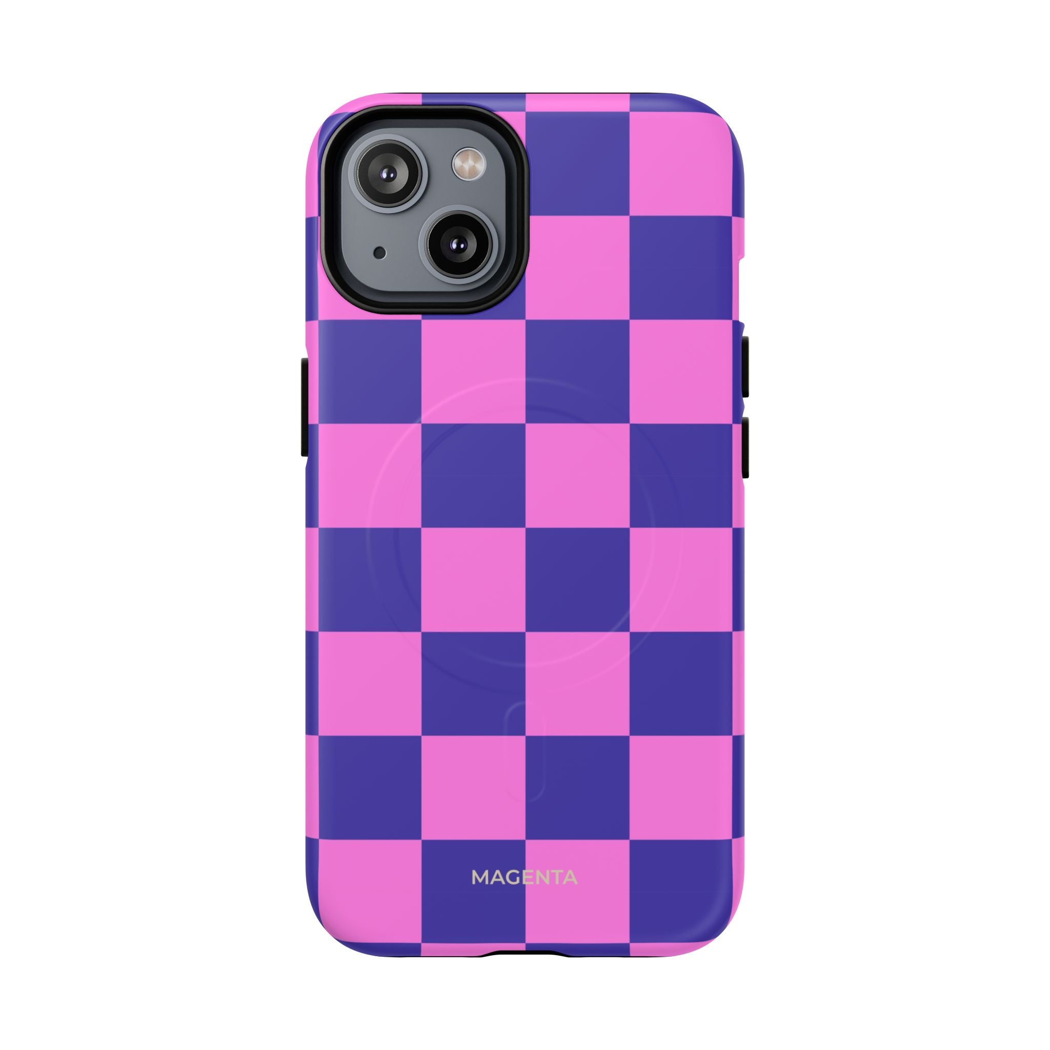 Pink & Blue Checkmate Tough Mag Case