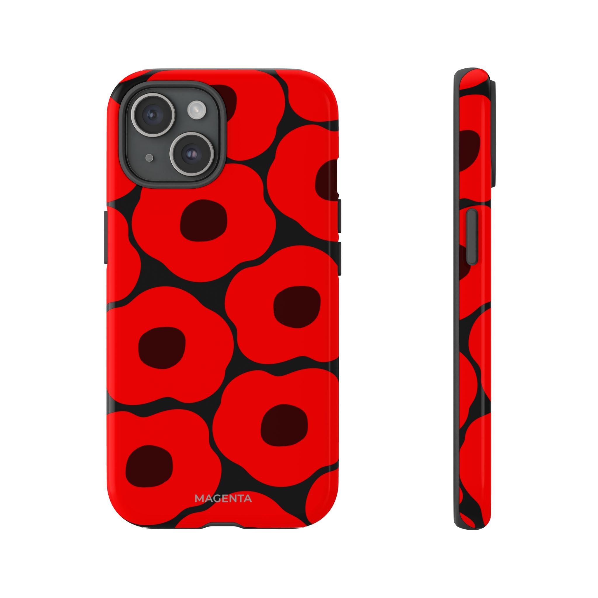 Red Poppy On ฺBlack Tough Case