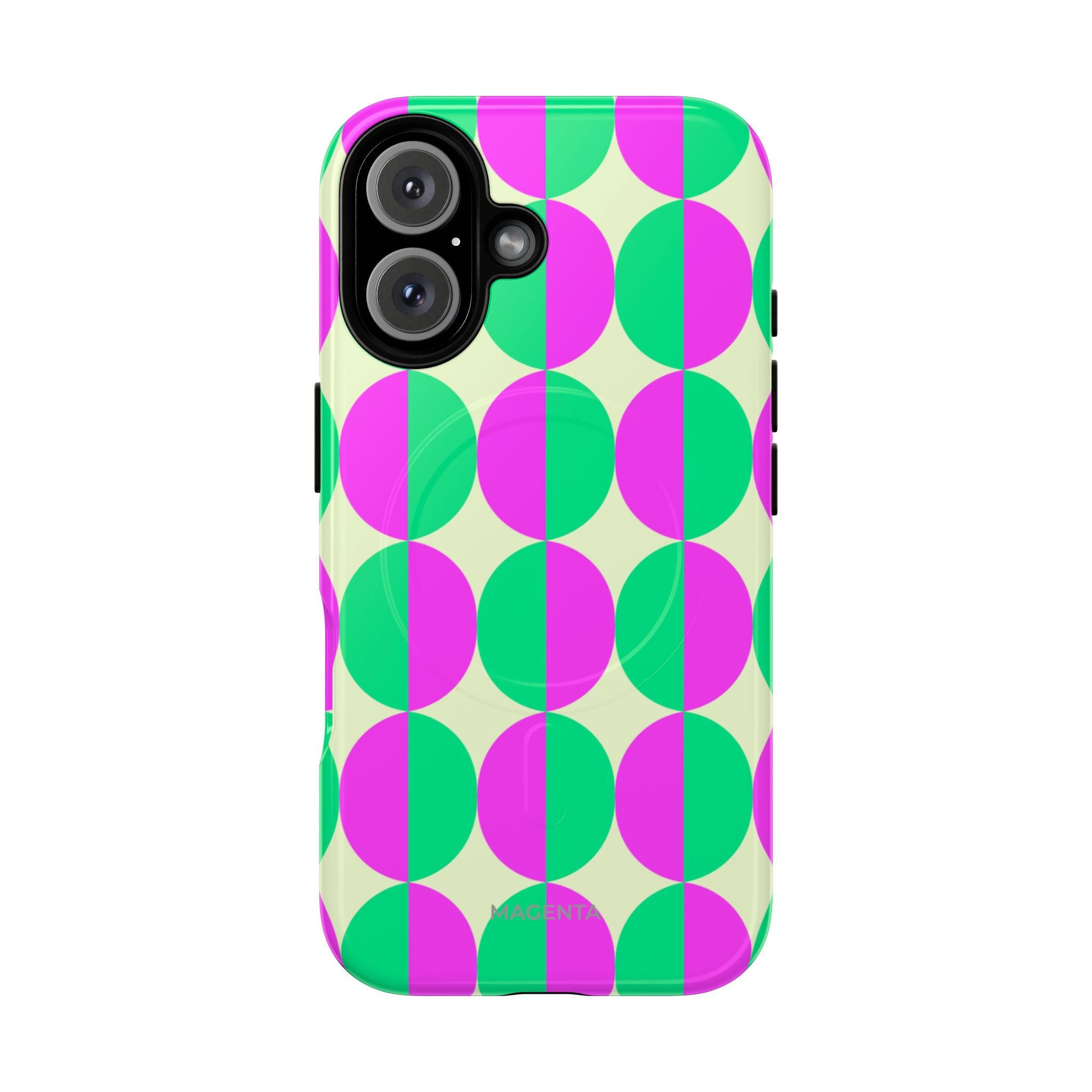 Pink Green Circle Tough Mag Case