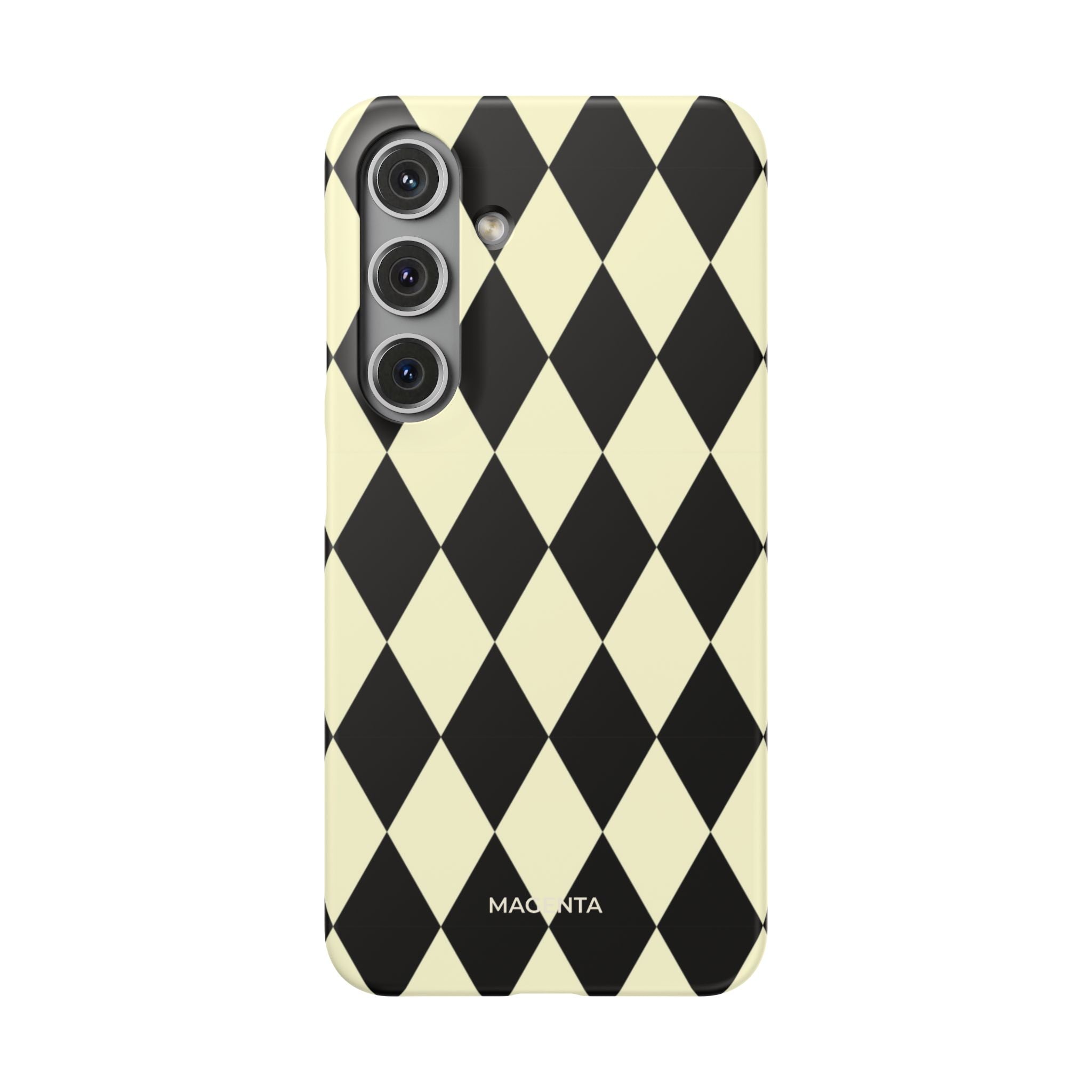 Black & Cream Geometric Snap Case