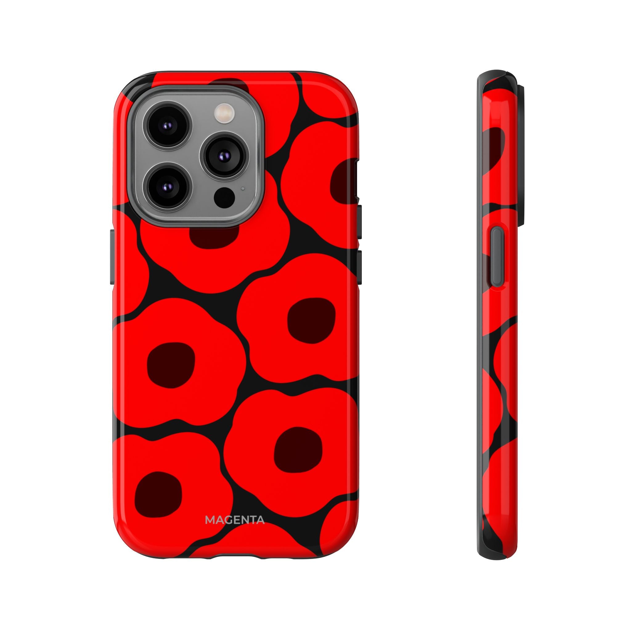 Red Poppy On ฺBlack Tough Case