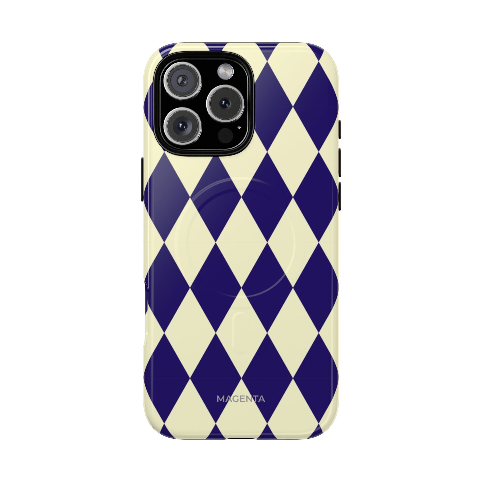 Navy & Cream Geometric Tough Magnetic Case