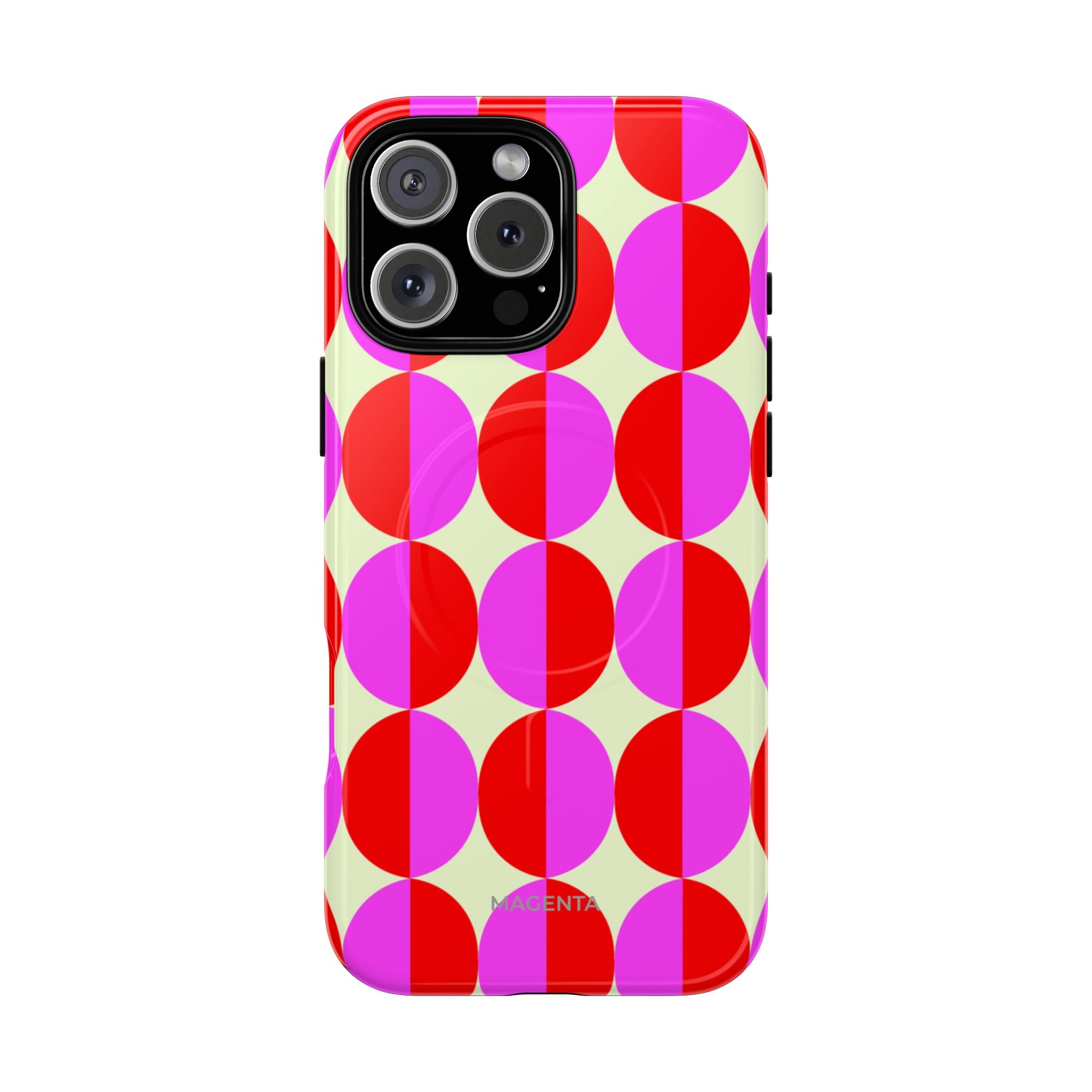 Red Pink Circle Tough Mag Case