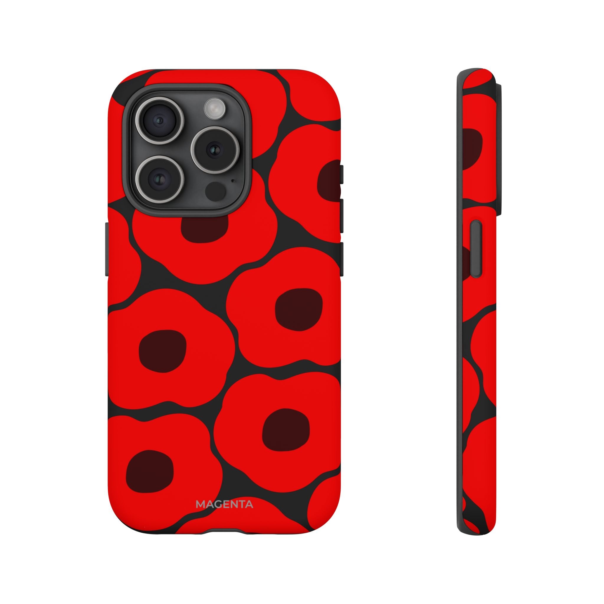 Red Poppy On ฺBlack Tough Case