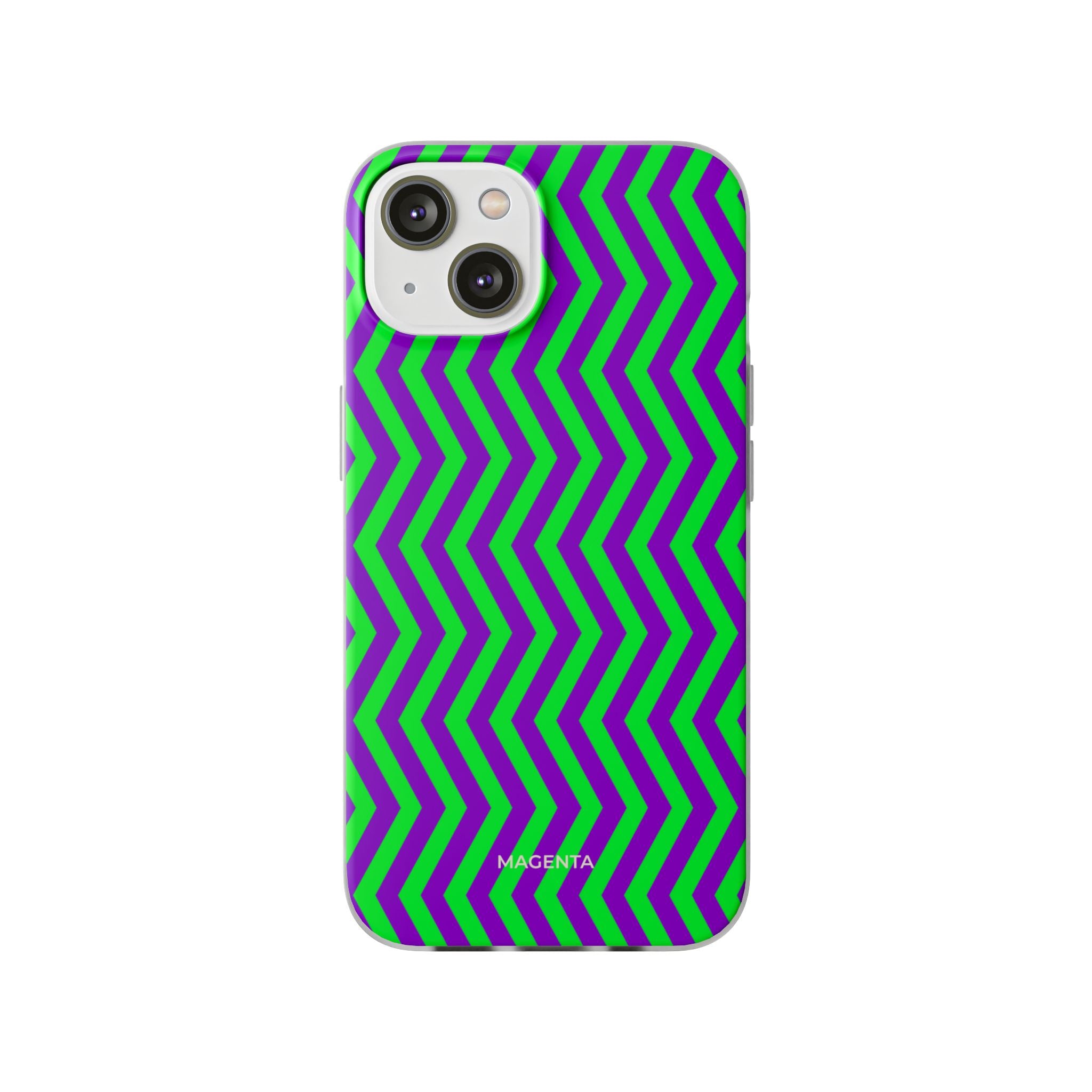 Green Purple Chevron Flexi Case