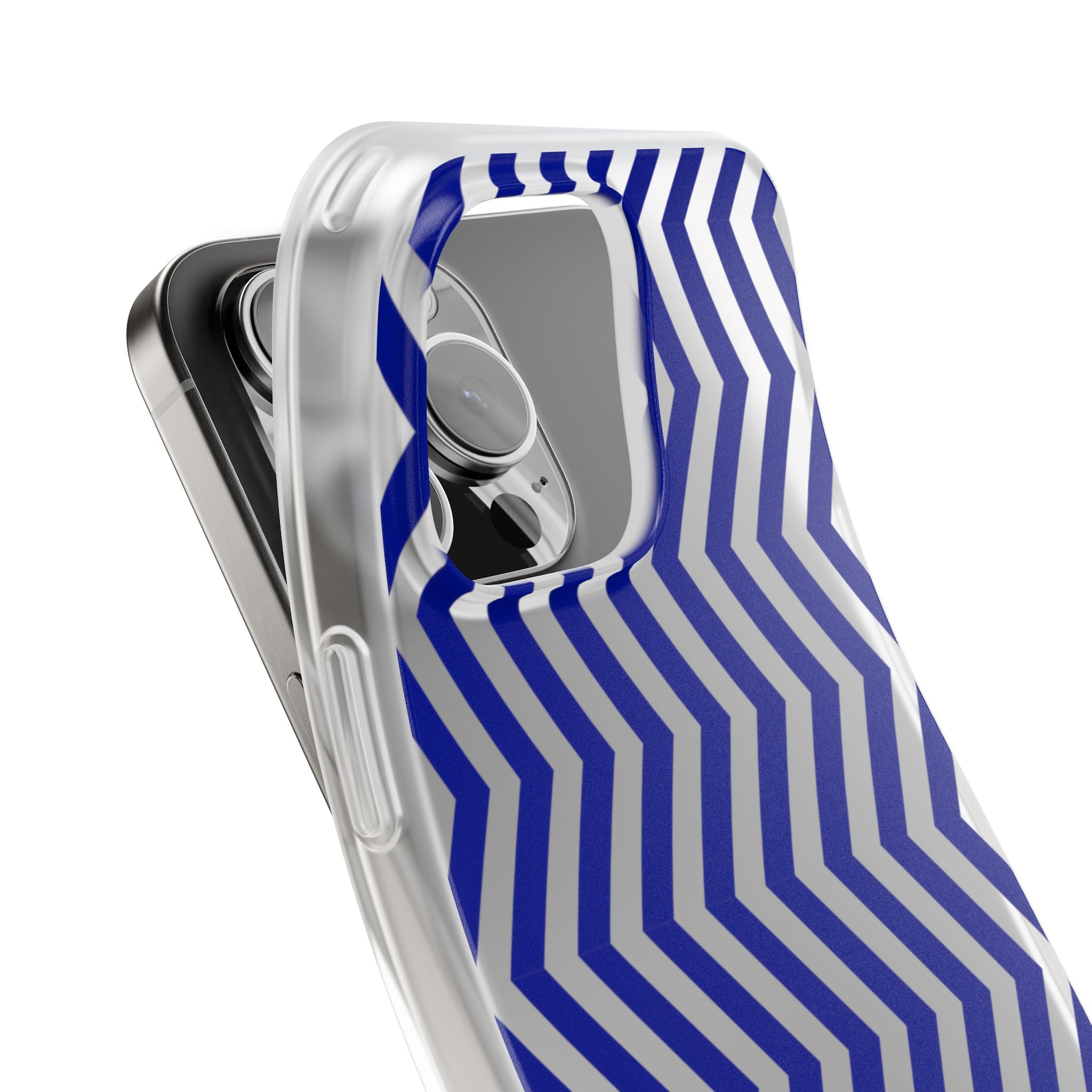 Blue Chevron Flexi Case
