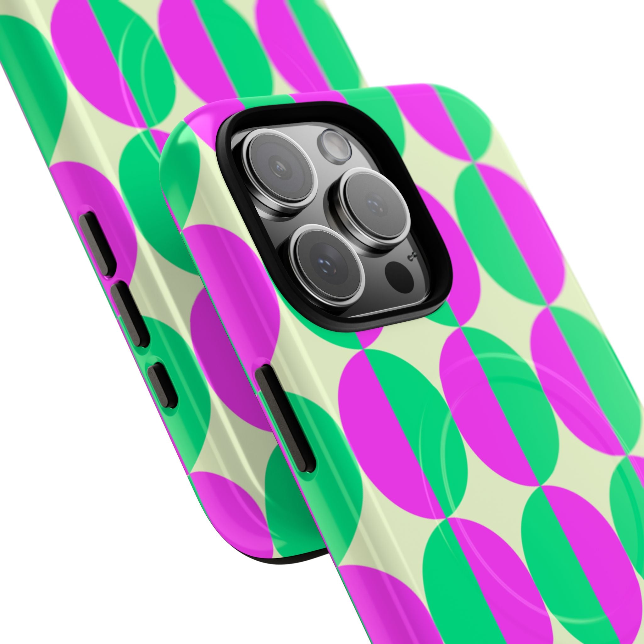 Pink Green Circle Tough Mag Case
