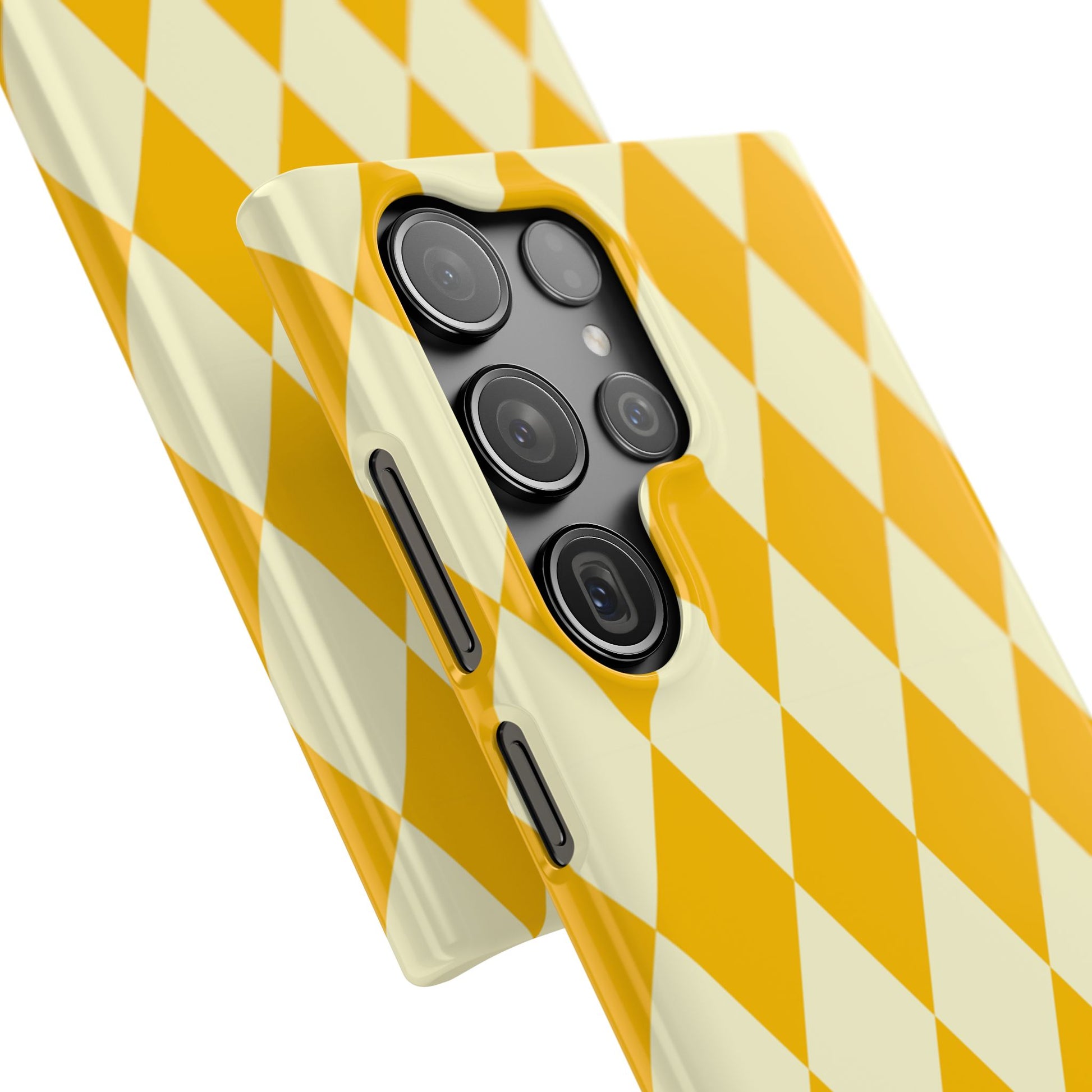 Yellow & Cream Geometric Snap Case