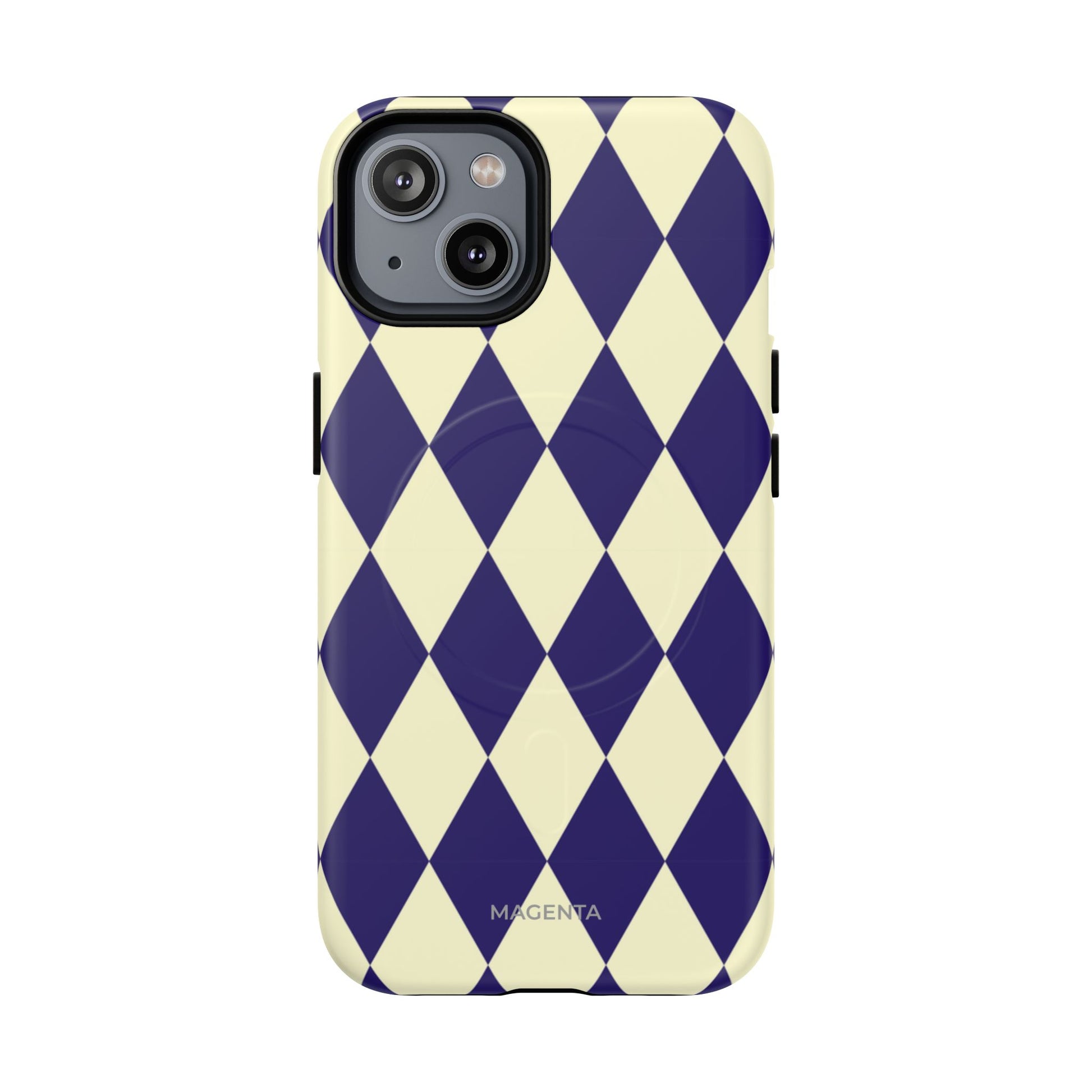 Navy & Cream Geometric Tough Magnetic Case