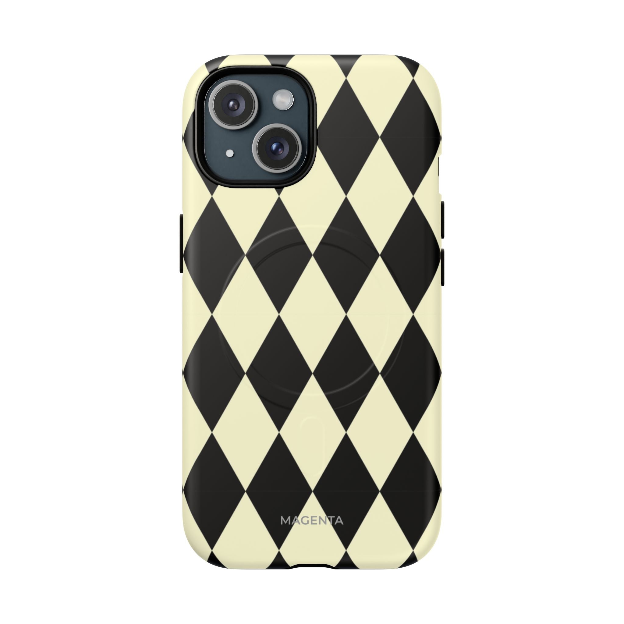 Black & Cream Geometric Tough Magnetic Case