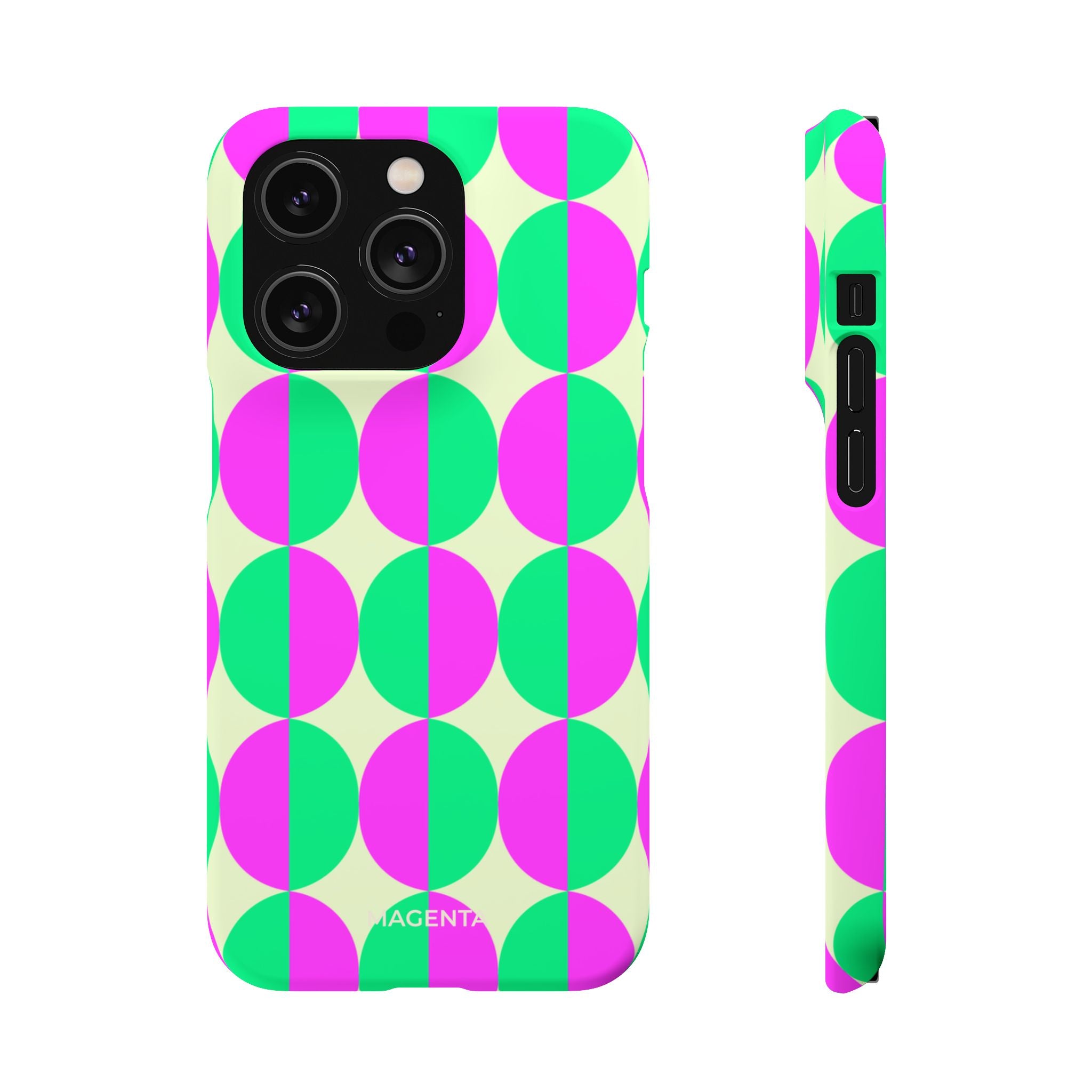 Purple Green Circle Snap Case