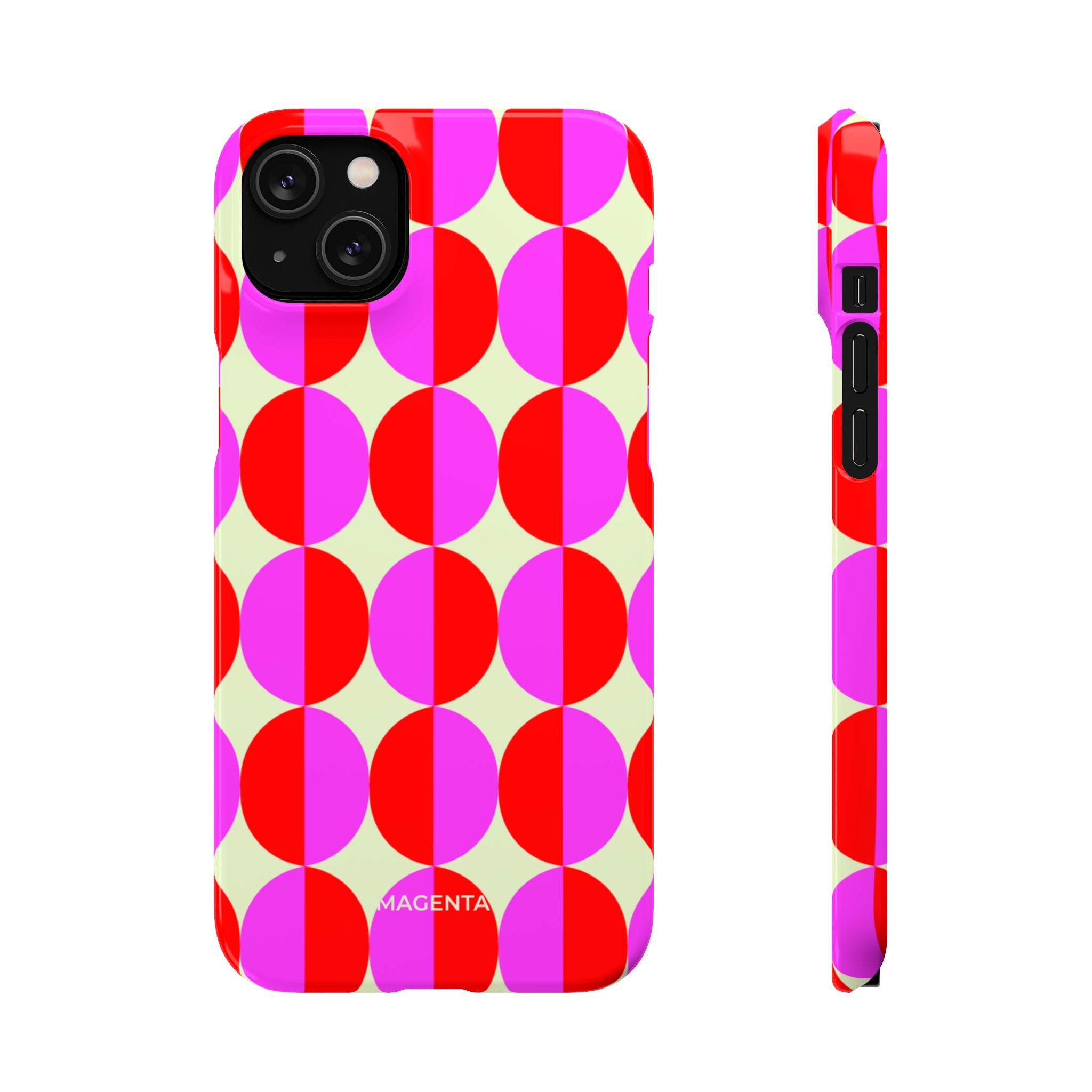 Red Pink Circle Snap Case