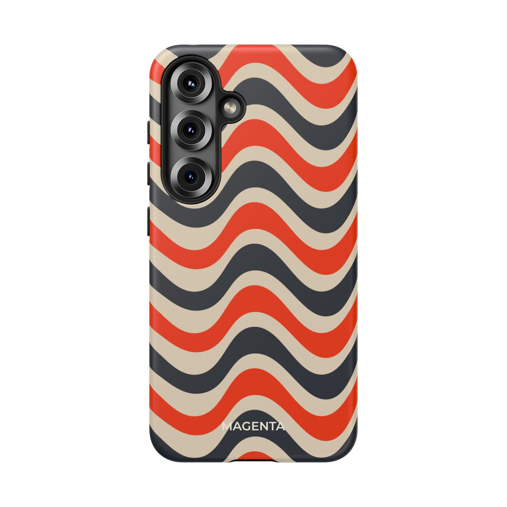 Black & Red Waves Tough Case