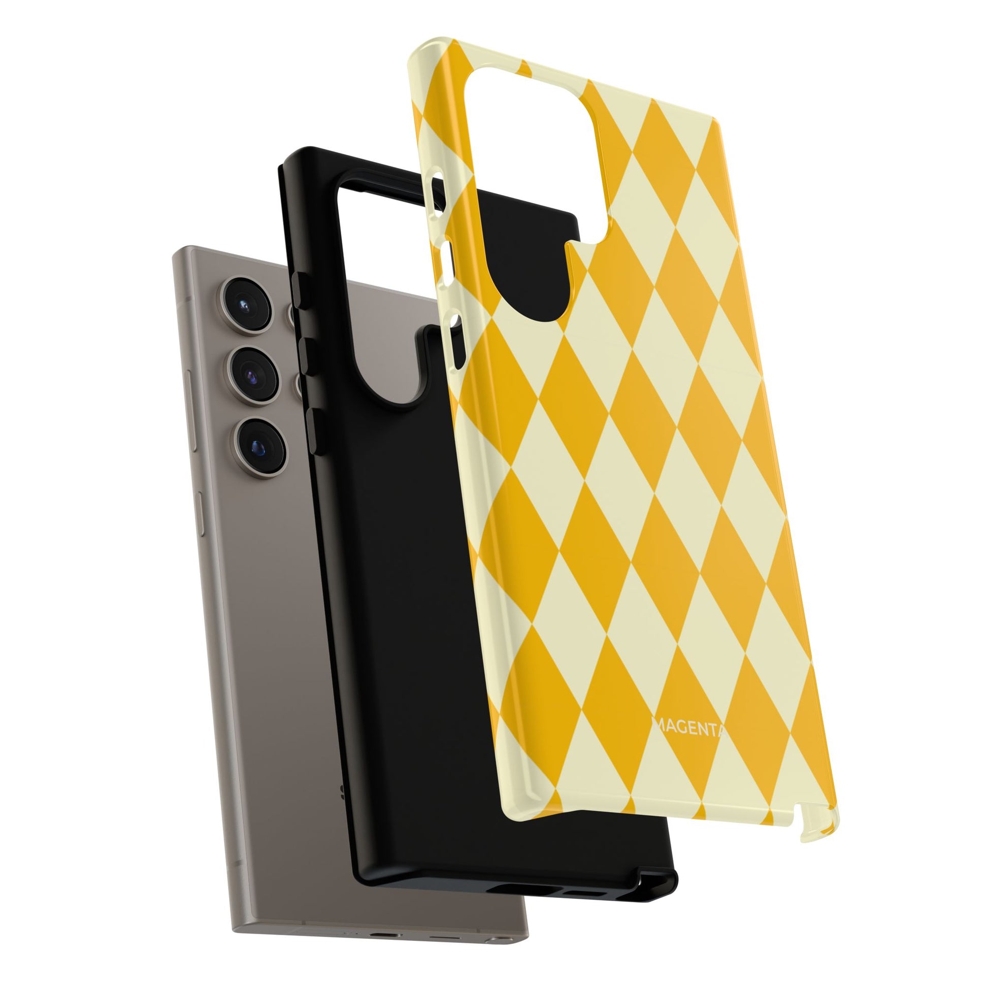 Yellow & Cream Geometric Tough Case