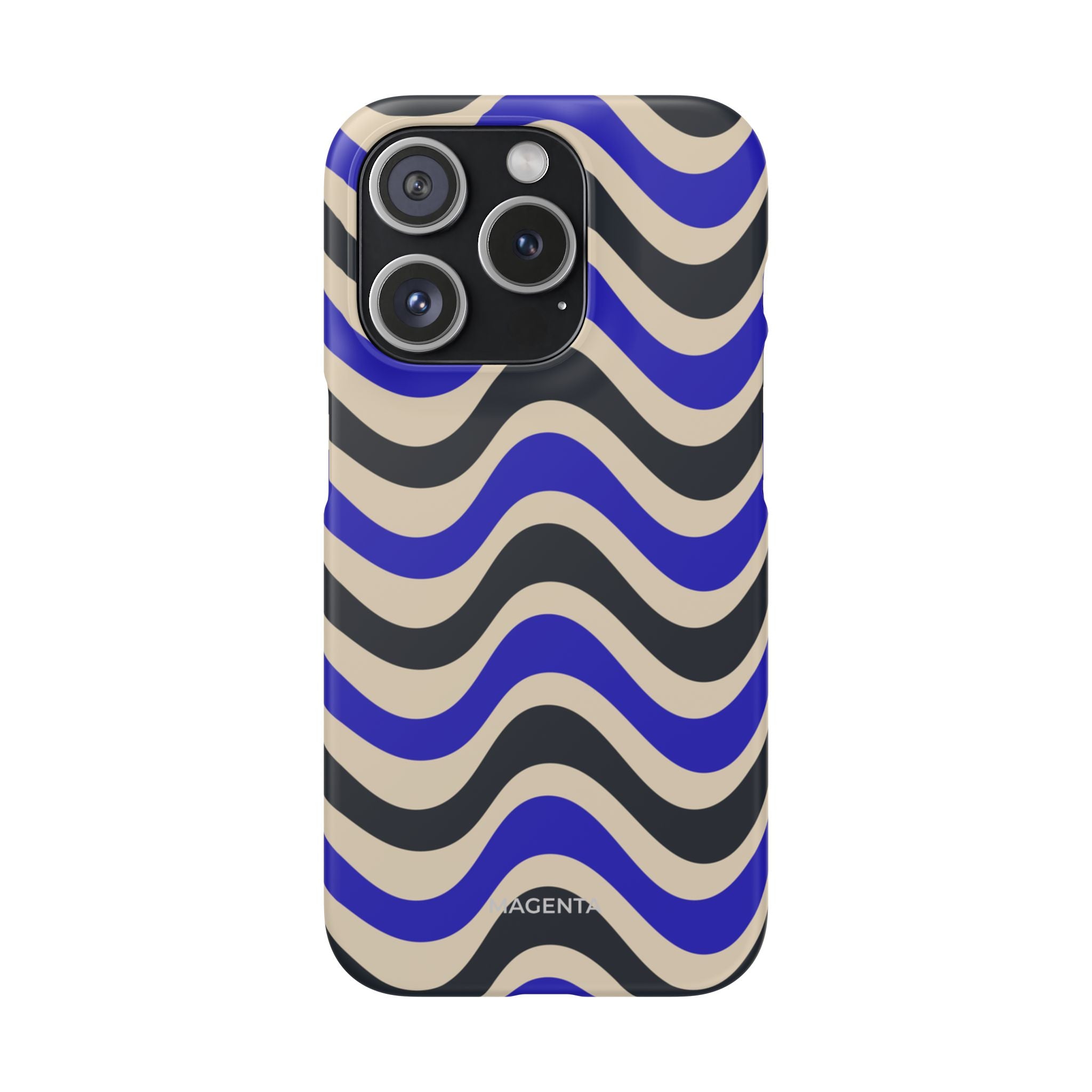 Black & Blue Waves Snap Case
