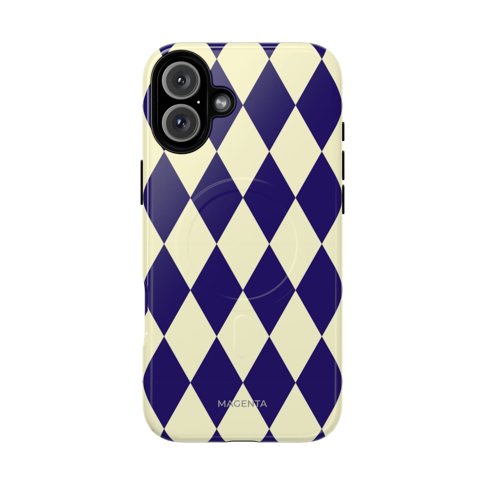 Navy & Cream Geometric Tough Magnetic Case