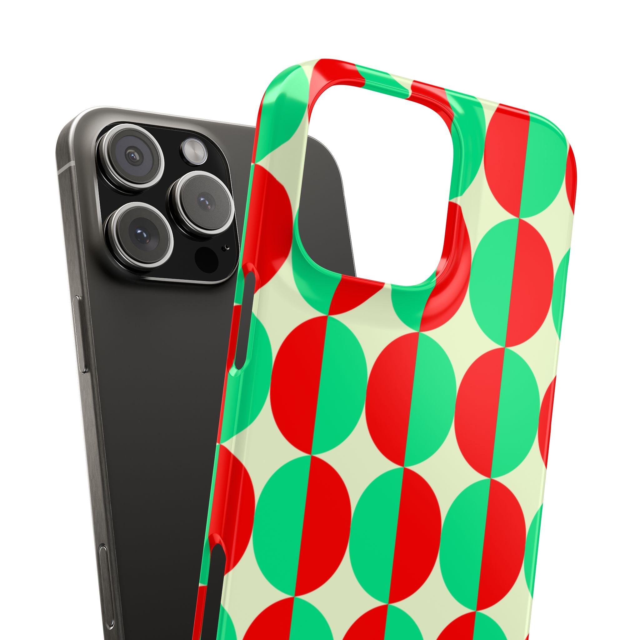 Red Green Circle Snap Case