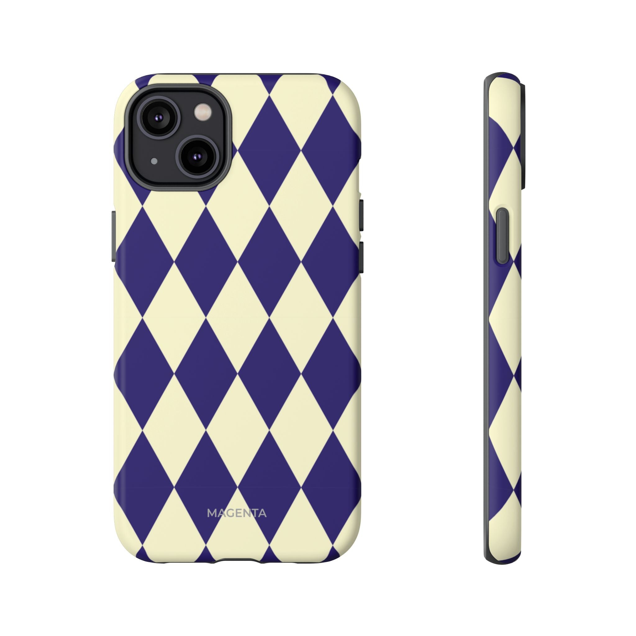 Navy & Cream Geometric Tough Case