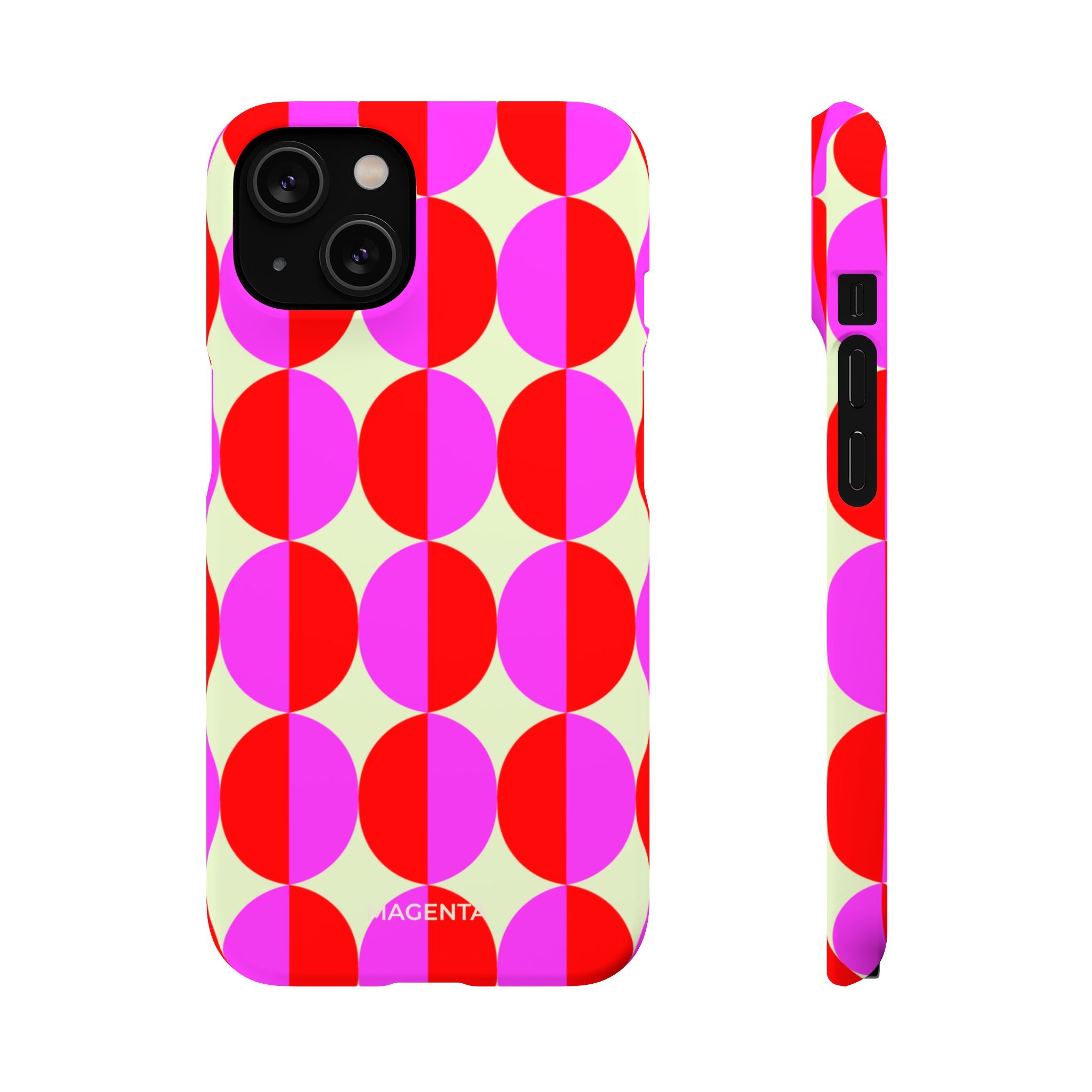 Red Pink Circle Snap Case