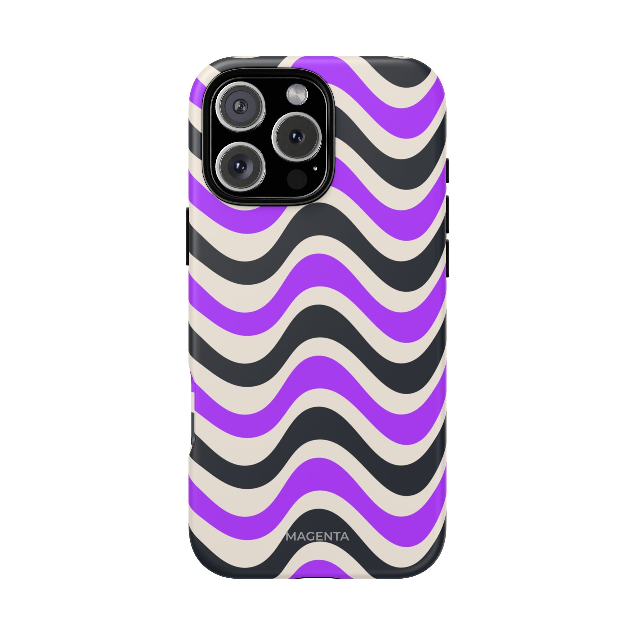 Purple Black Waves Tough Case