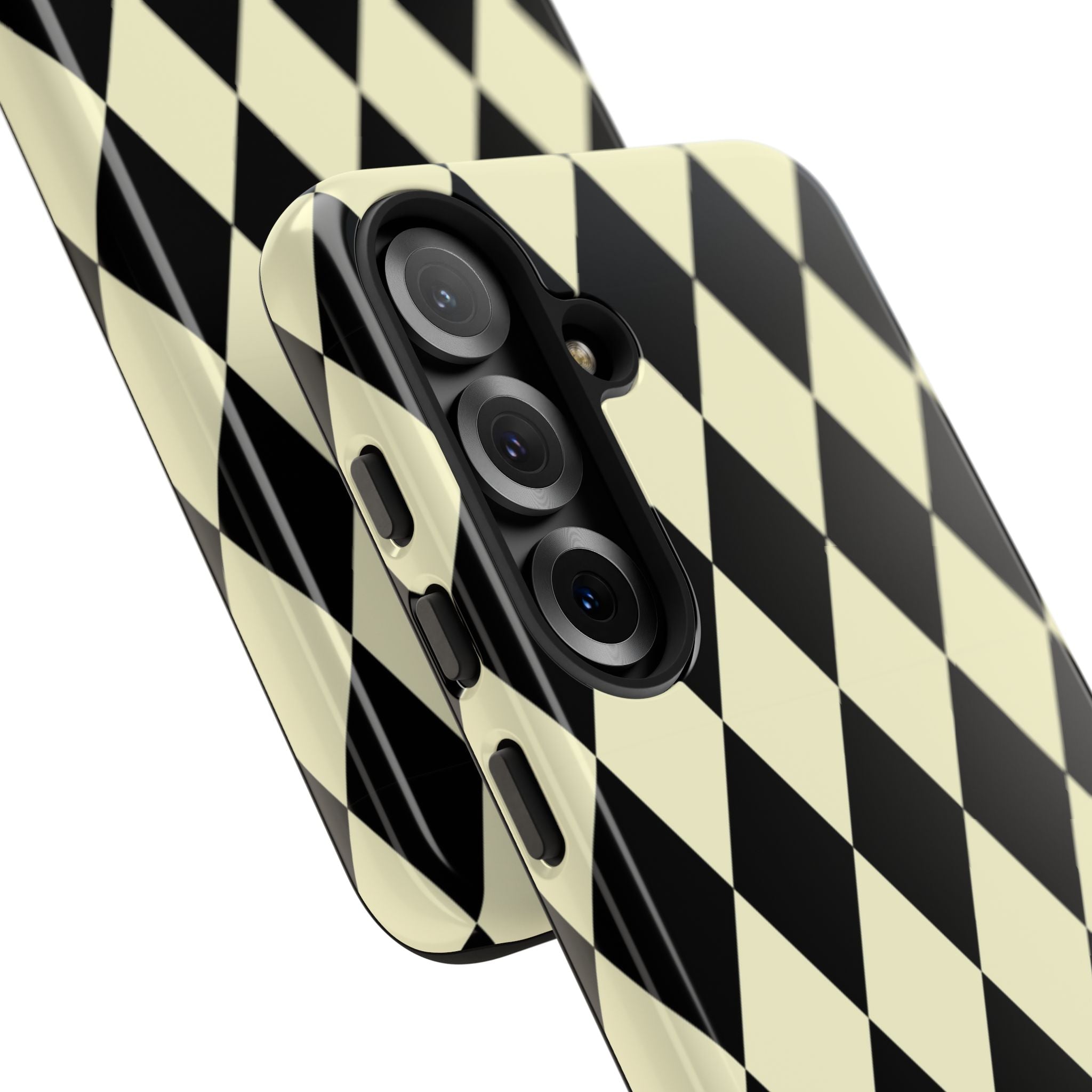 Black & Cream Geometric Tough Case