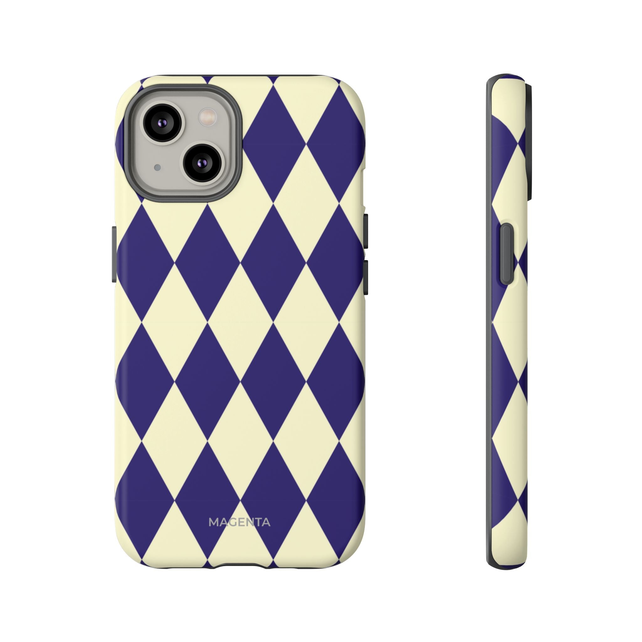 Navy & Cream Geometric Tough Case