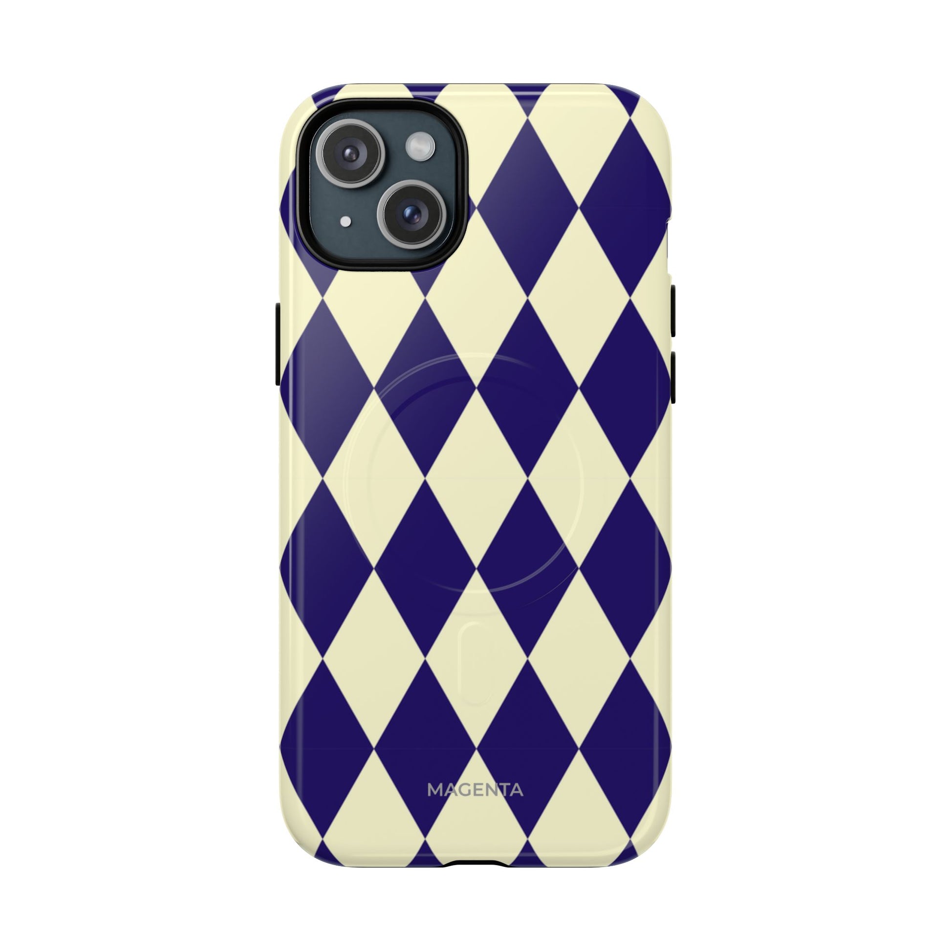 Navy & Cream Geometric Tough Magnetic Case