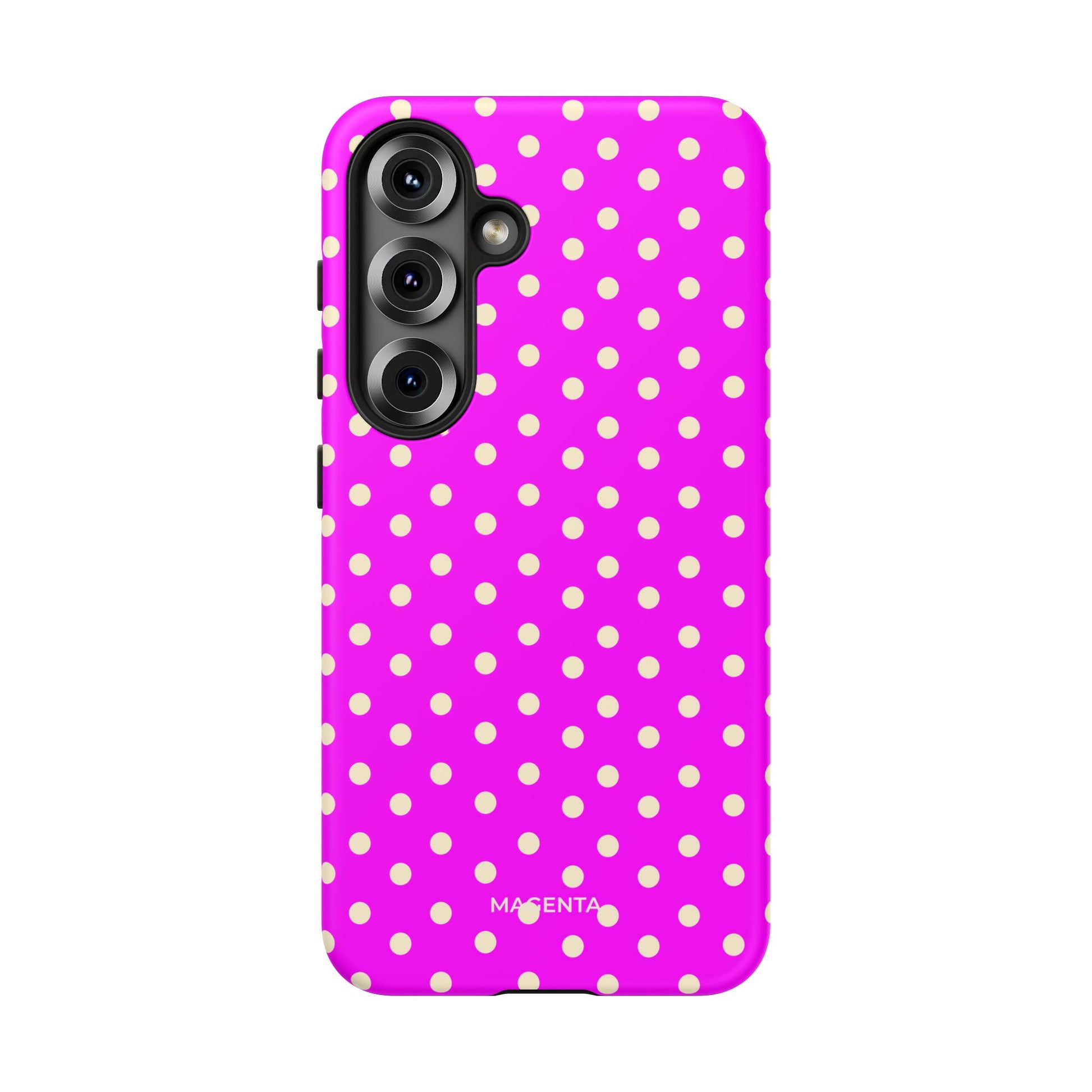Cream On Magenta Polka Dot Tough Case