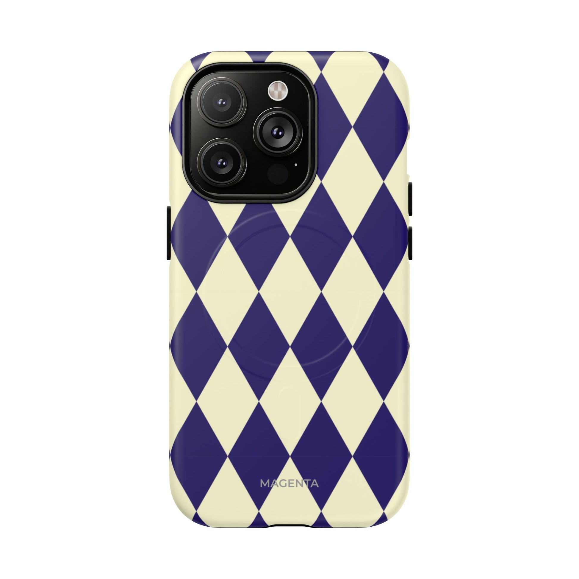 Navy & Cream Geometric Tough Magnetic Case