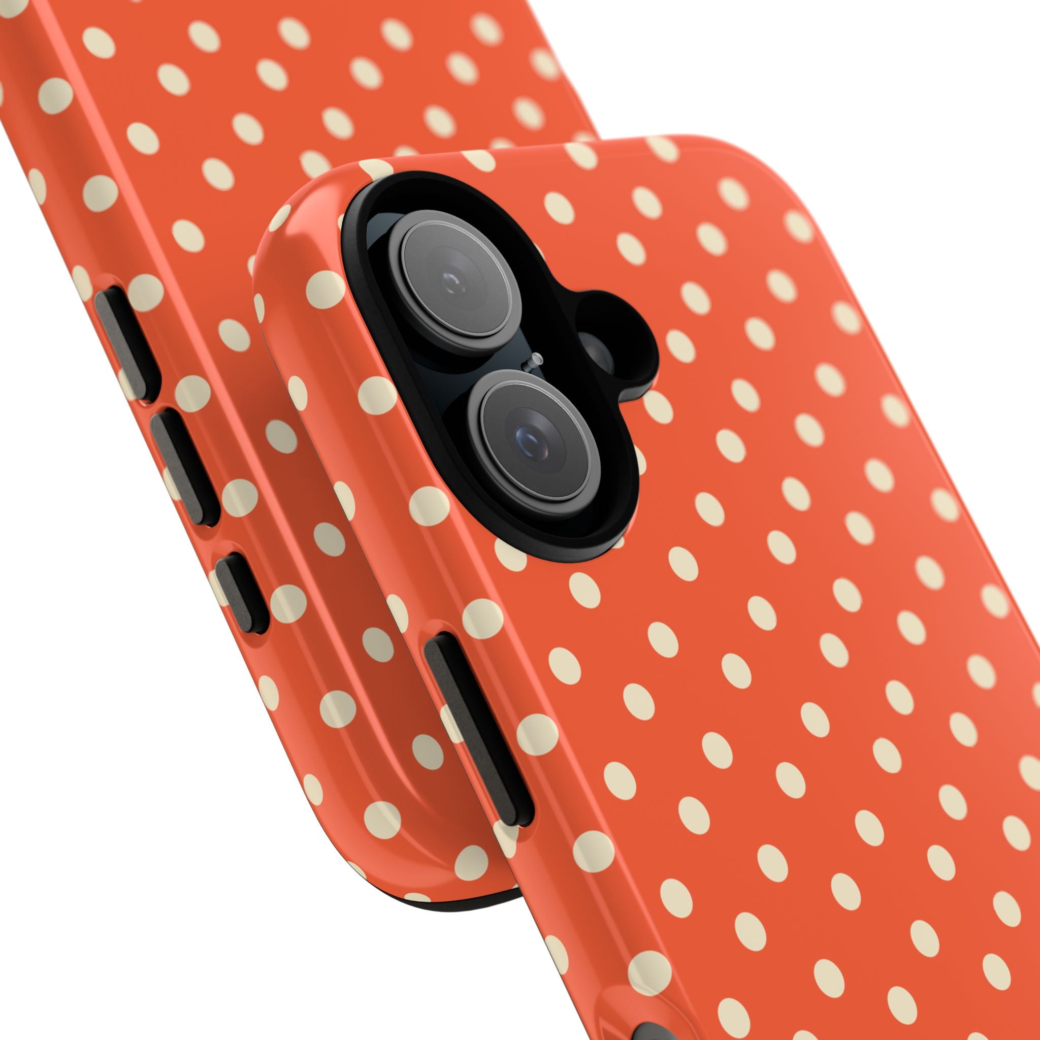 Cream On Old Rose Polka Dot Tough Case