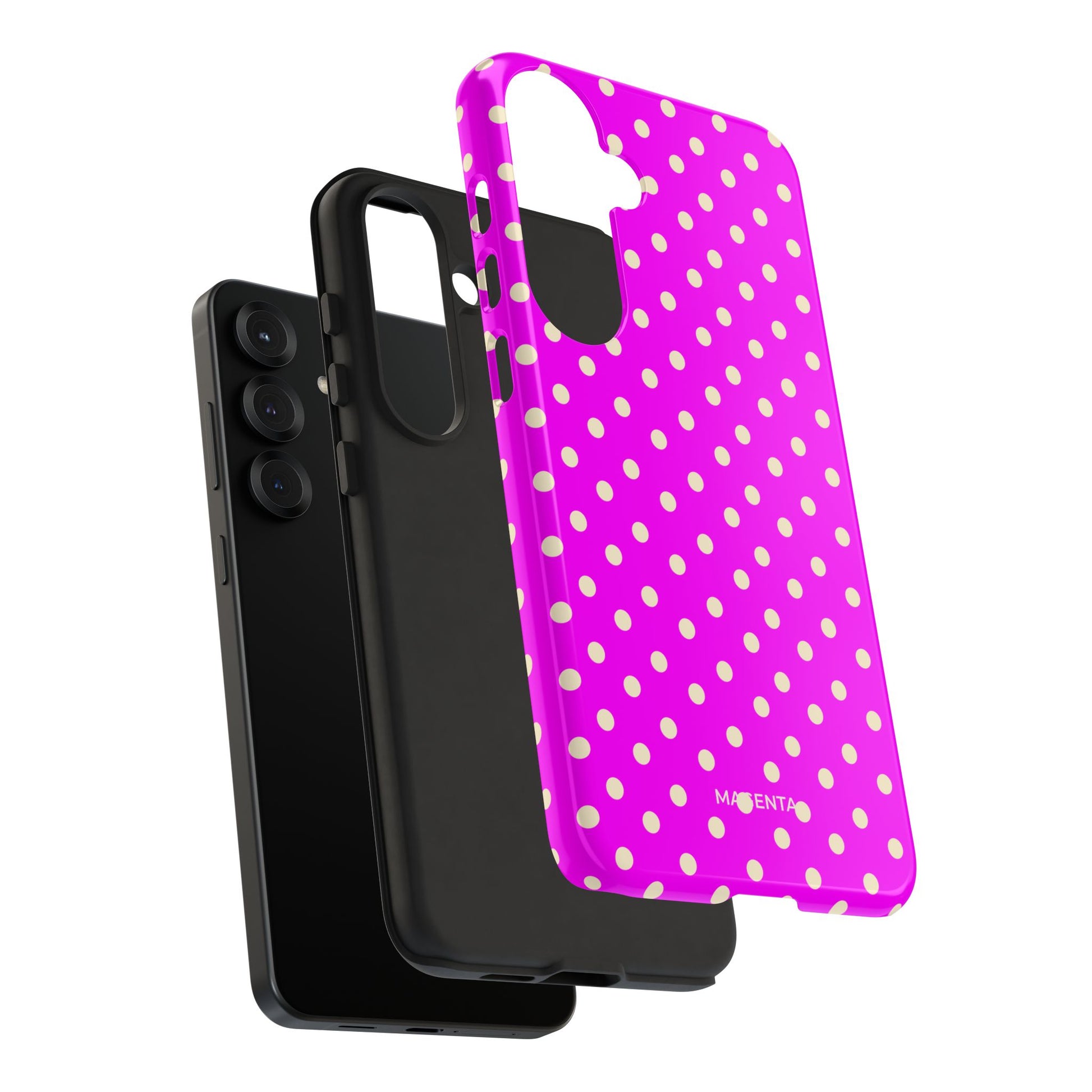 Cream On Magenta Polka Dot Tough Case