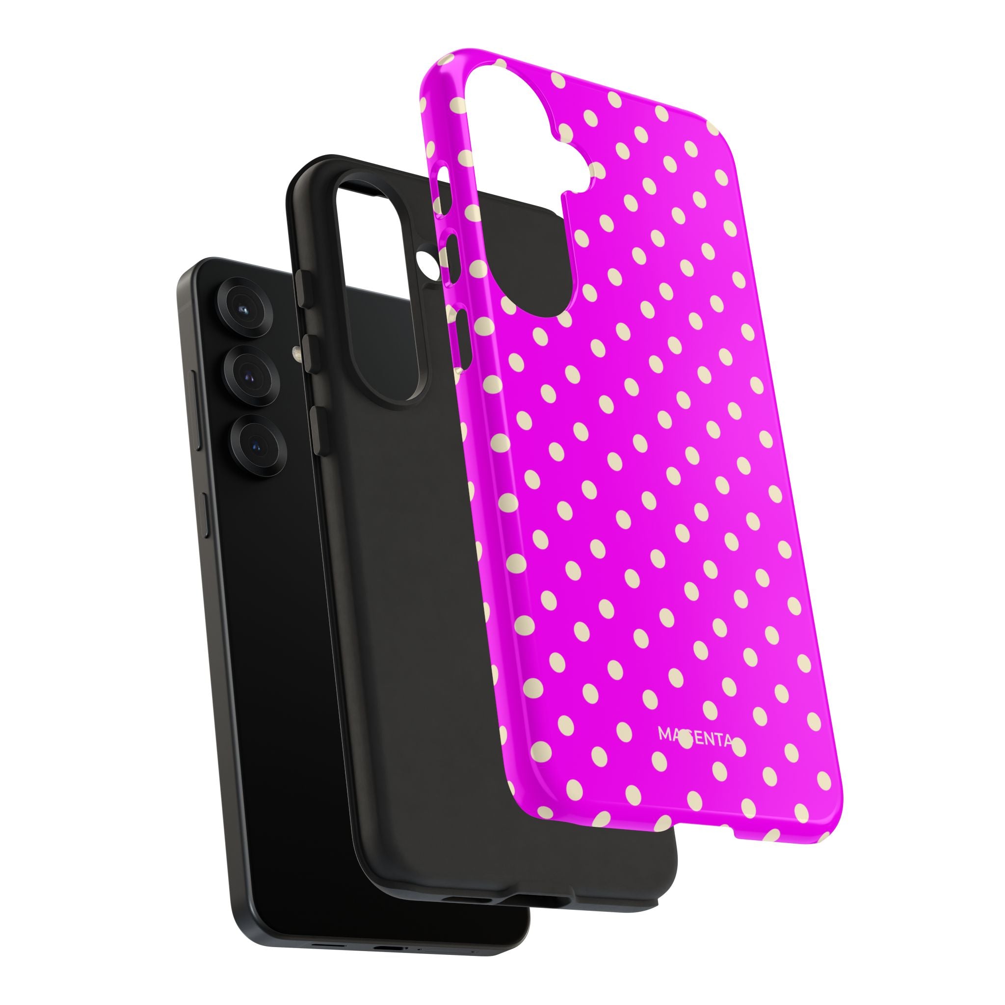 Cream On Magenta Polka Dot Tough Case