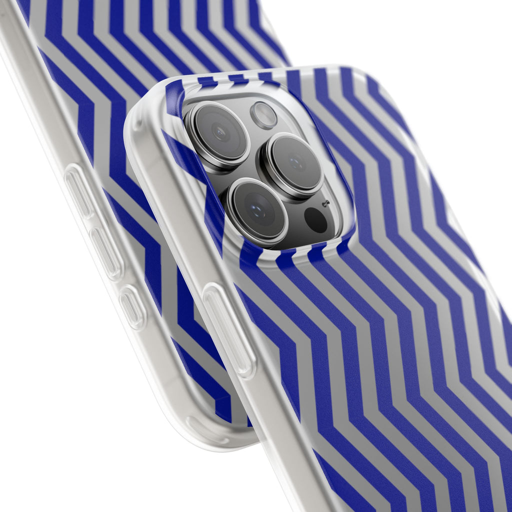 Blue Chevron Flexi Case