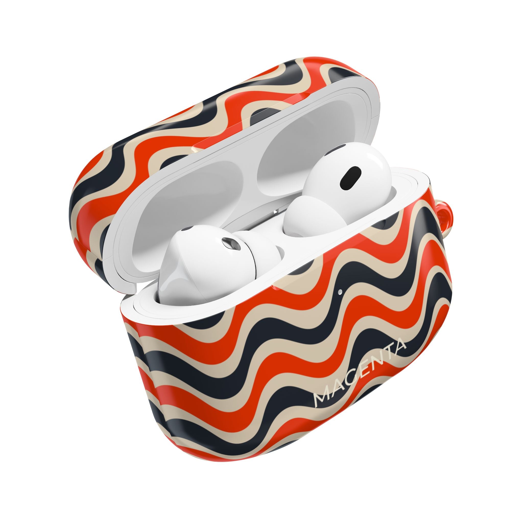 Black & Red Waves AirPods Pro Gen 1 Case