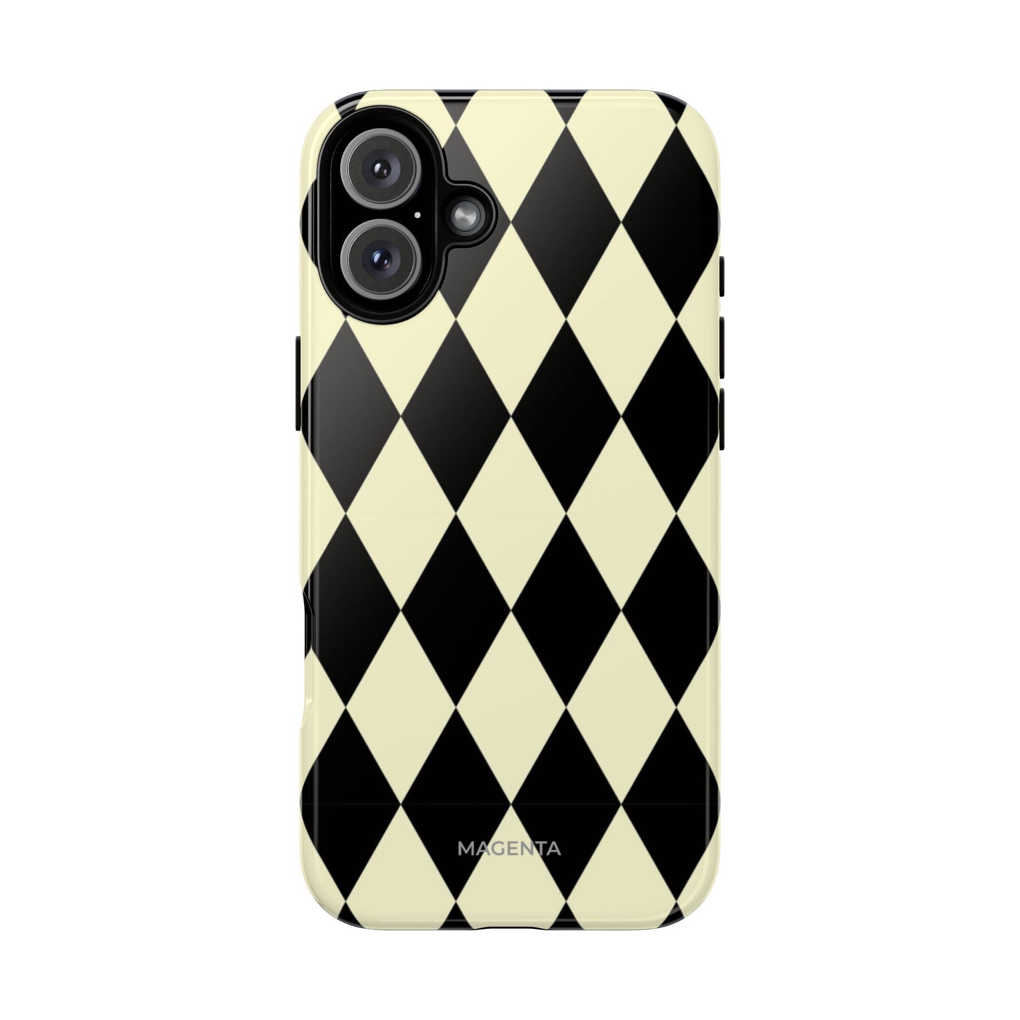 Black & Cream Geometric Tough Case