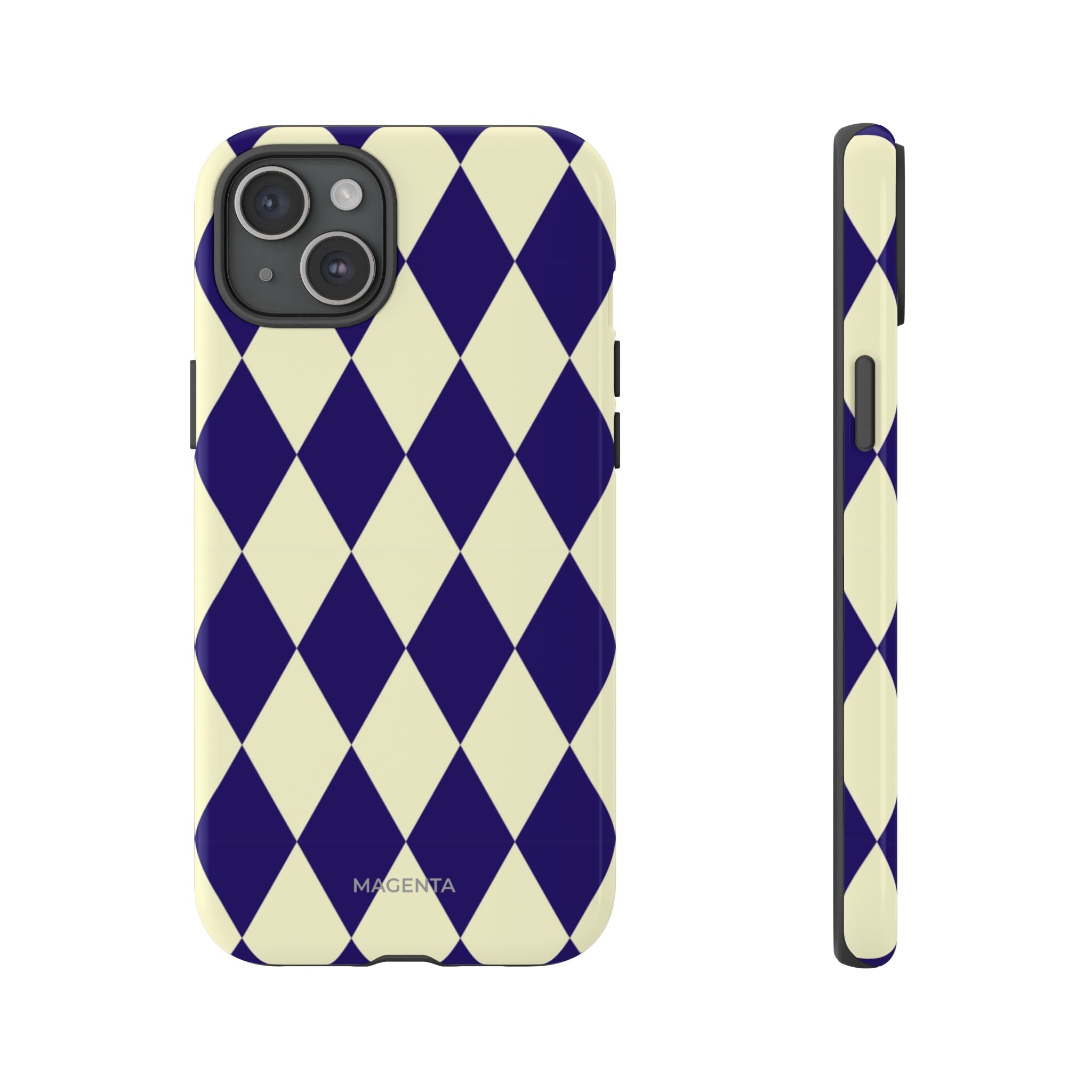 Navy & Cream Geometric Tough Case