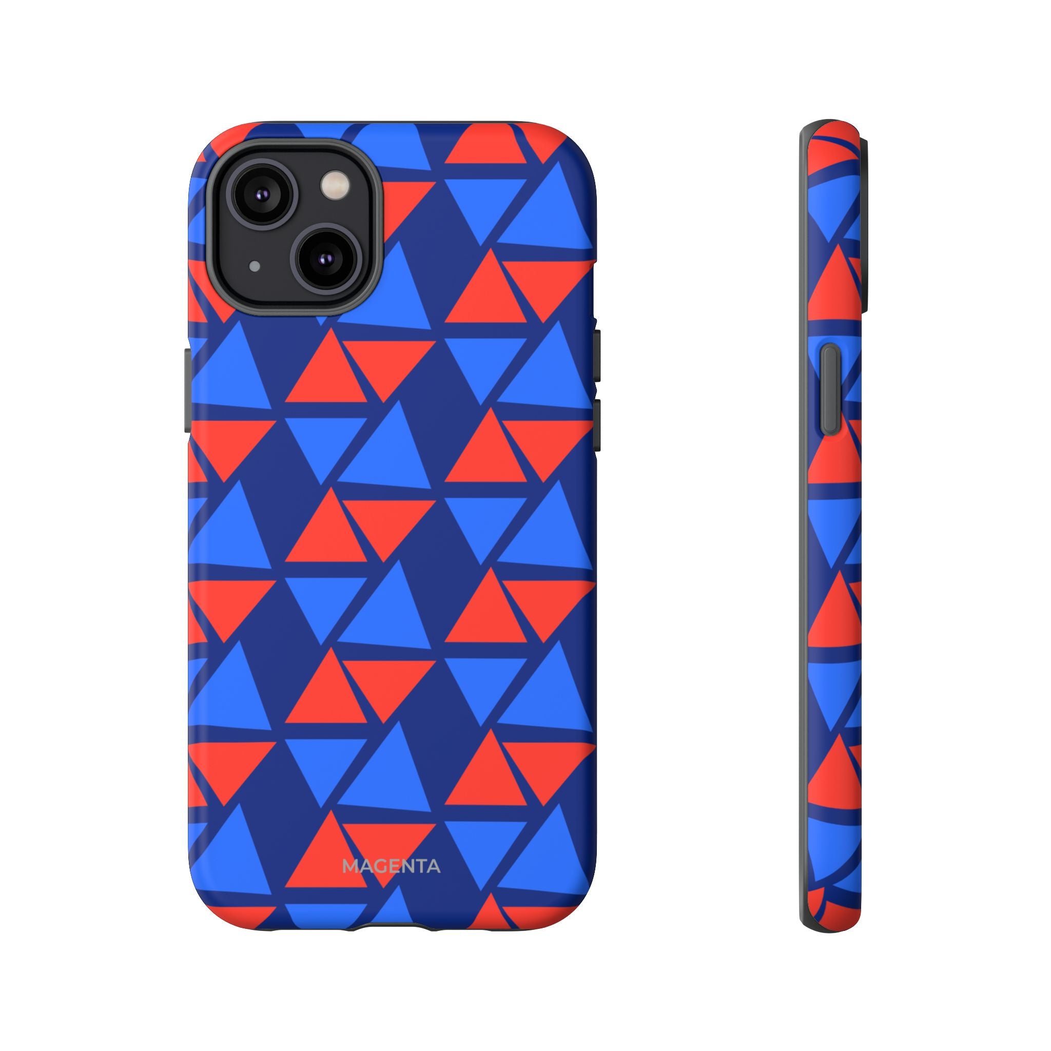 Blue Red Triangle Tough Case