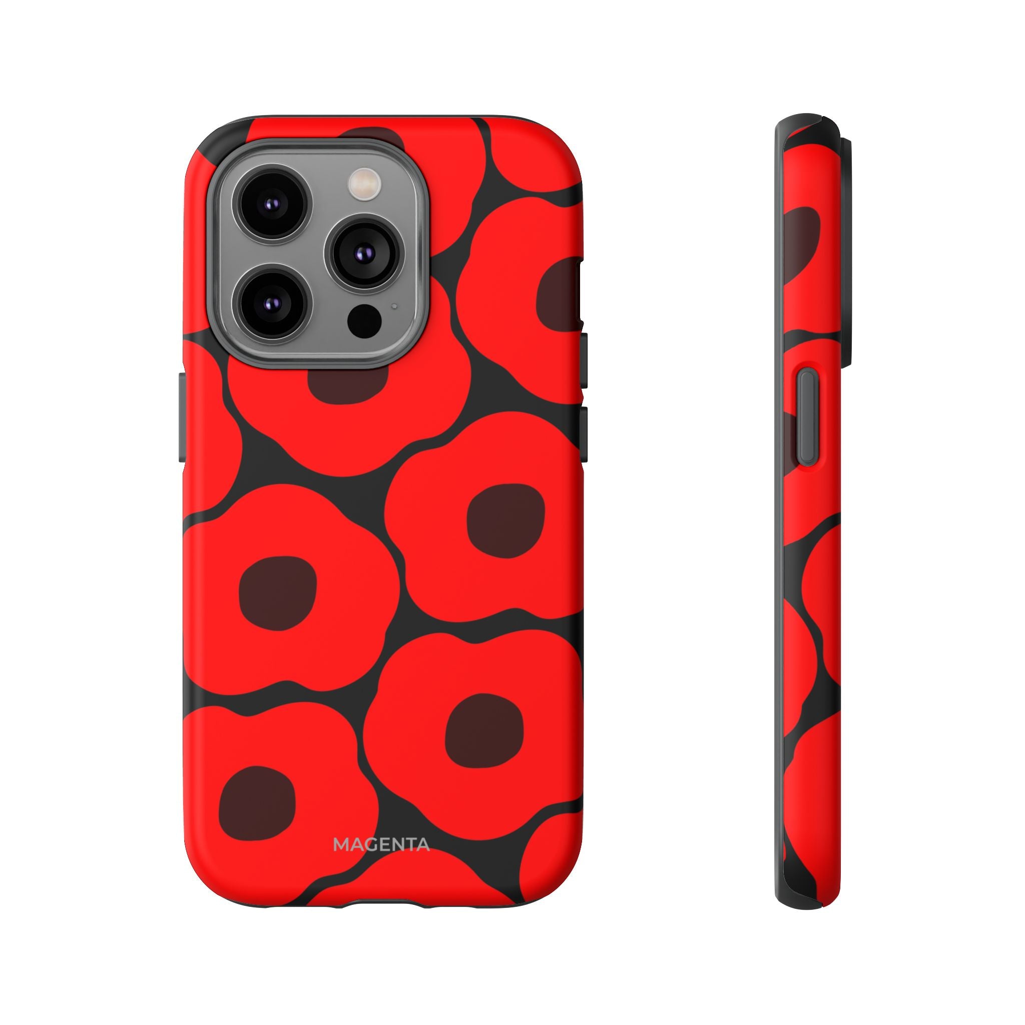 Red Poppy On ฺBlack Tough Case