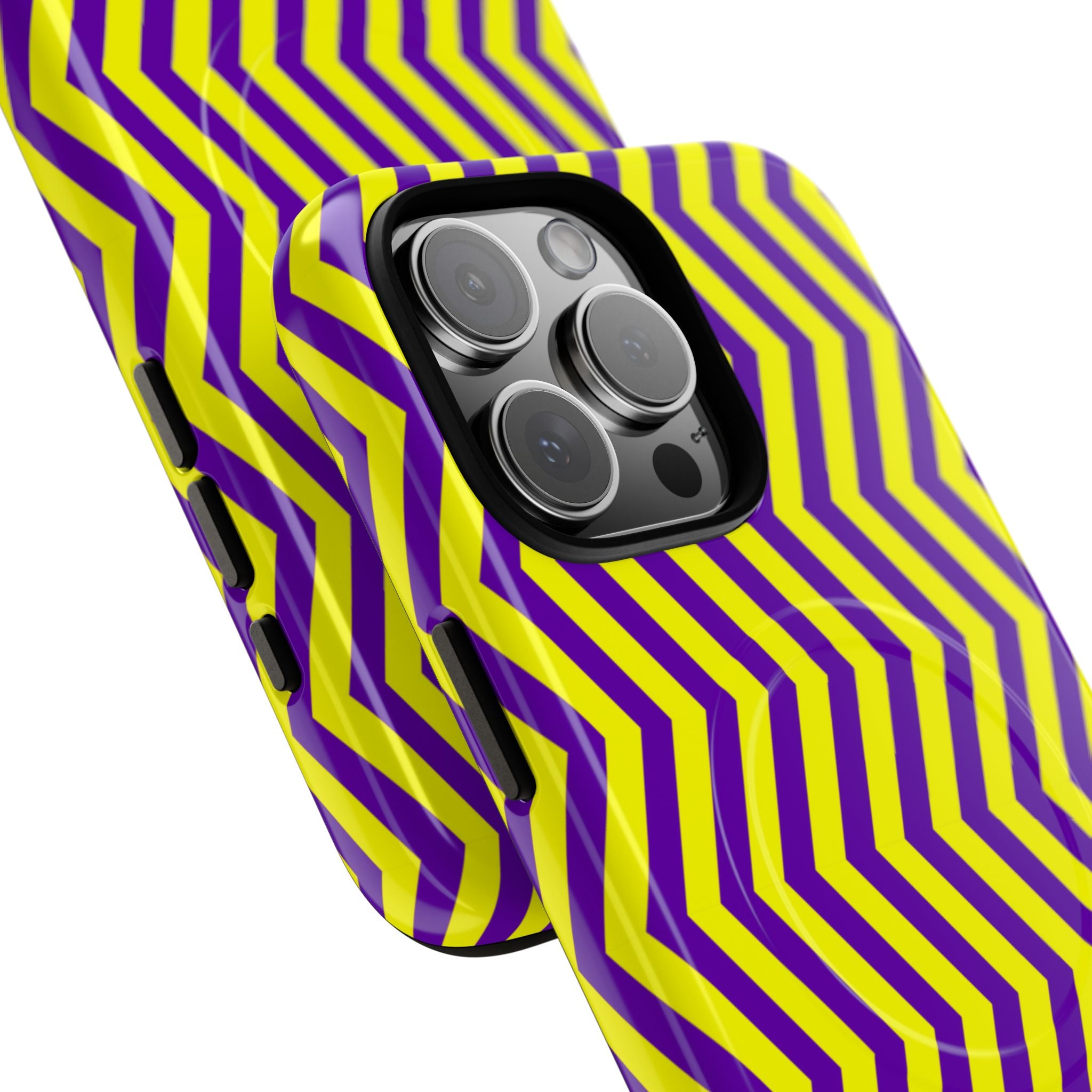 Purple Yellow Chevron Tough Mag Case