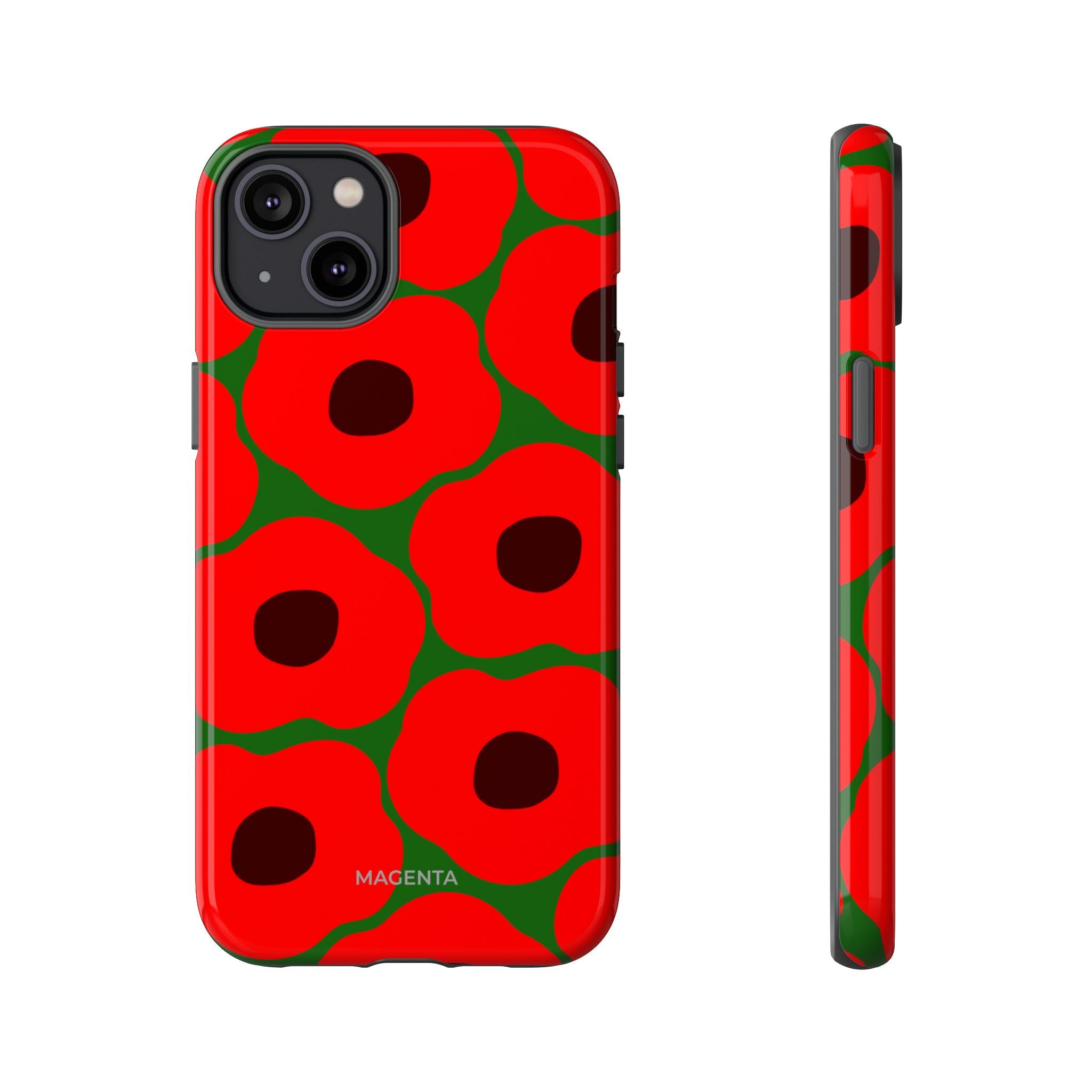 Red Poppy On Deep Green Tough Case