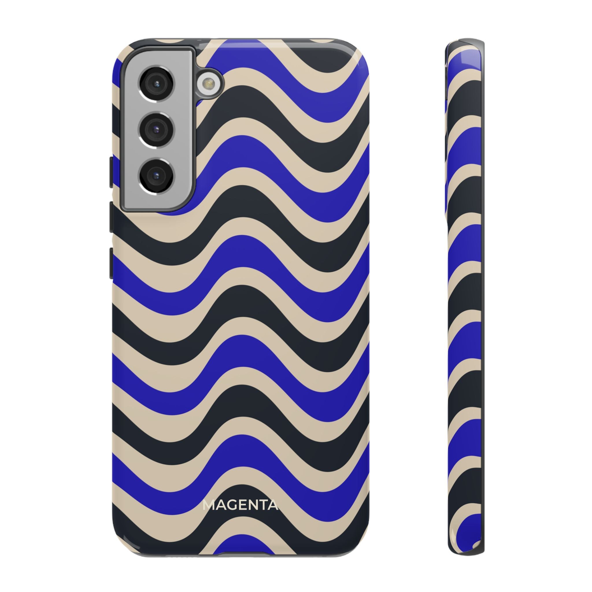Black & Blue Waves Tough Case
