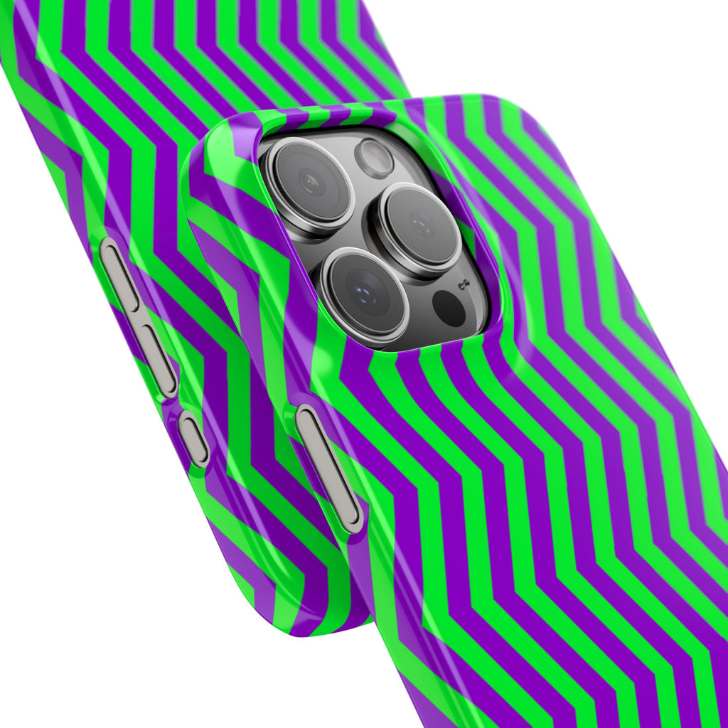 Green Purple Chevron Snap Case