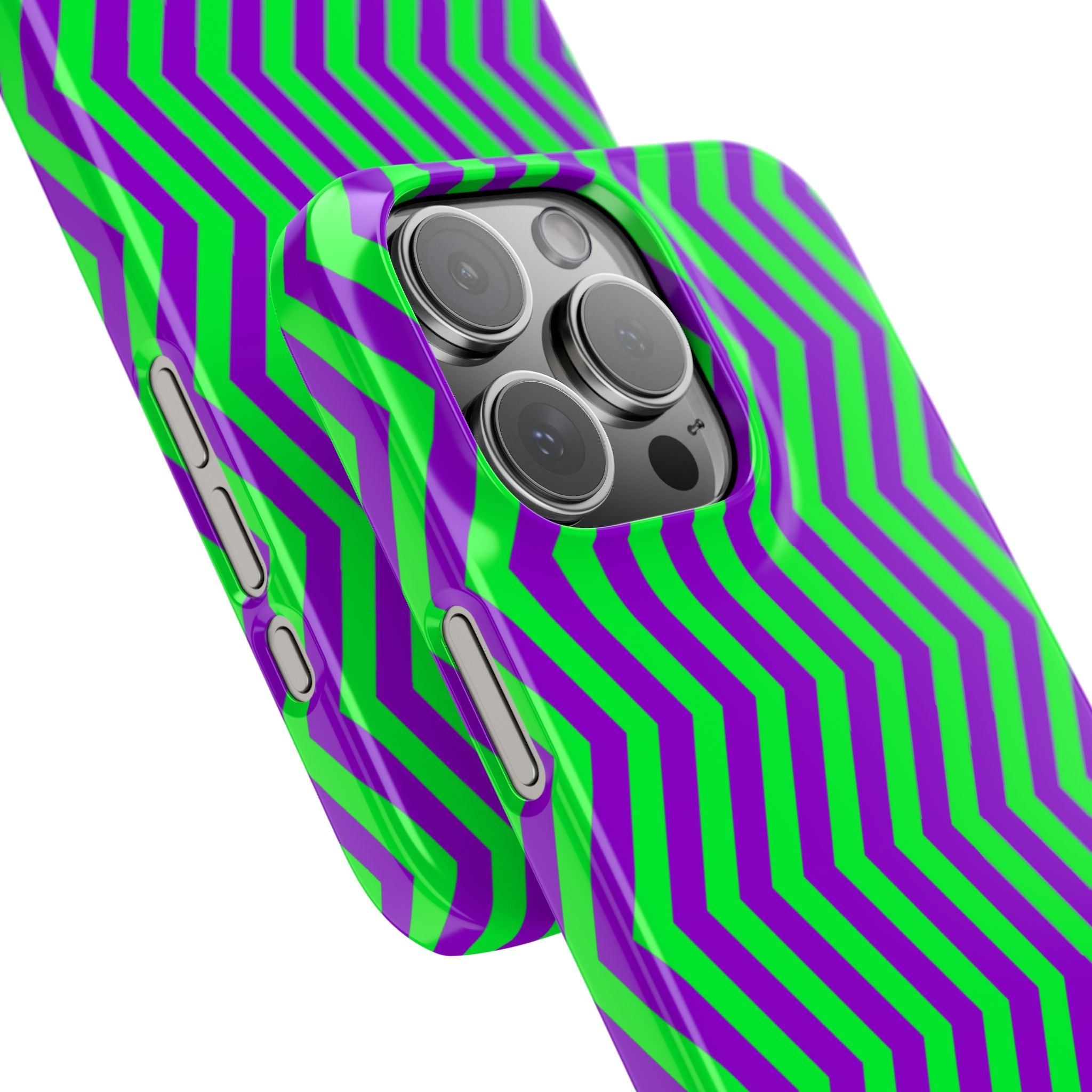 Green Purple Chevron Snap Case