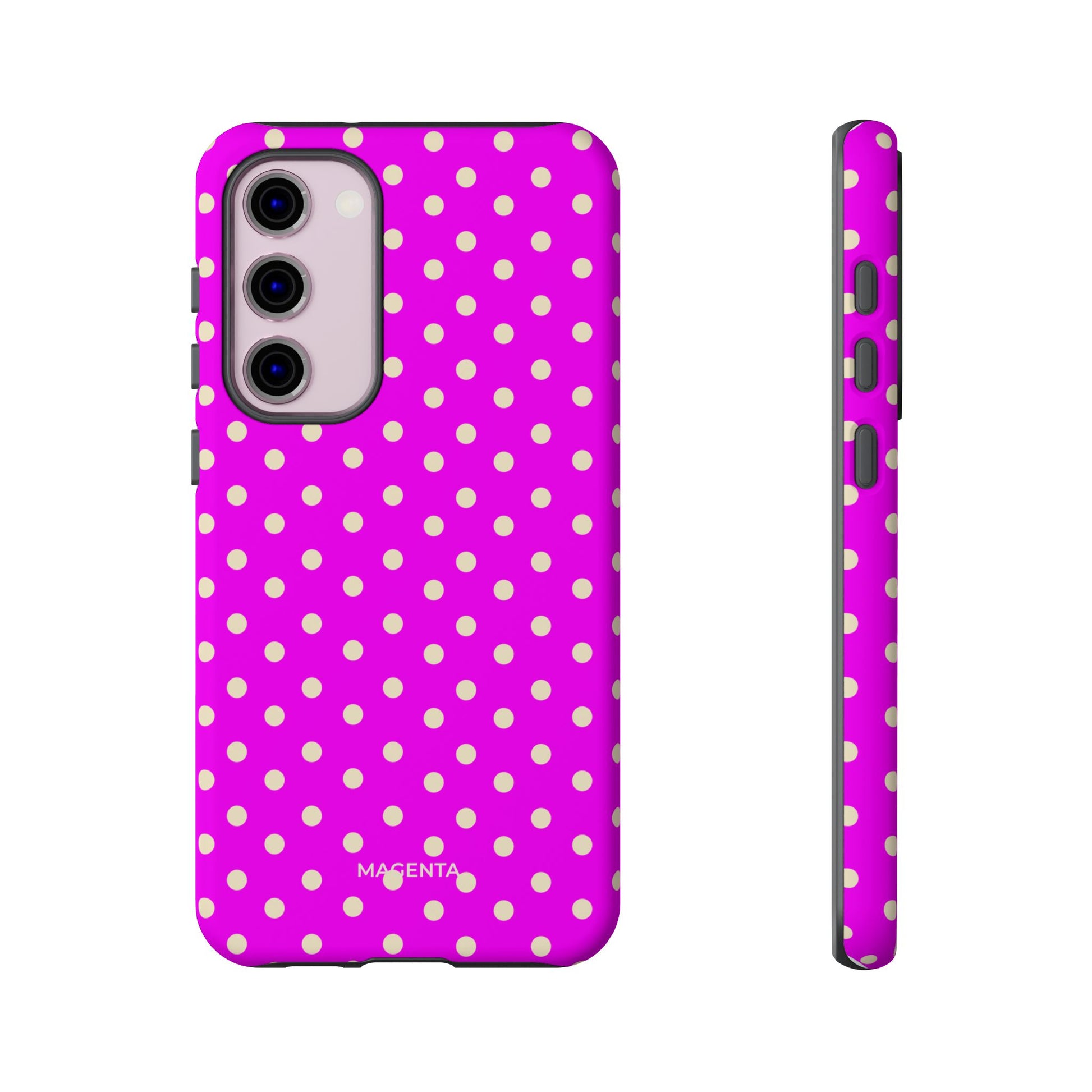 Cream On Magenta Polka Dot Tough Case