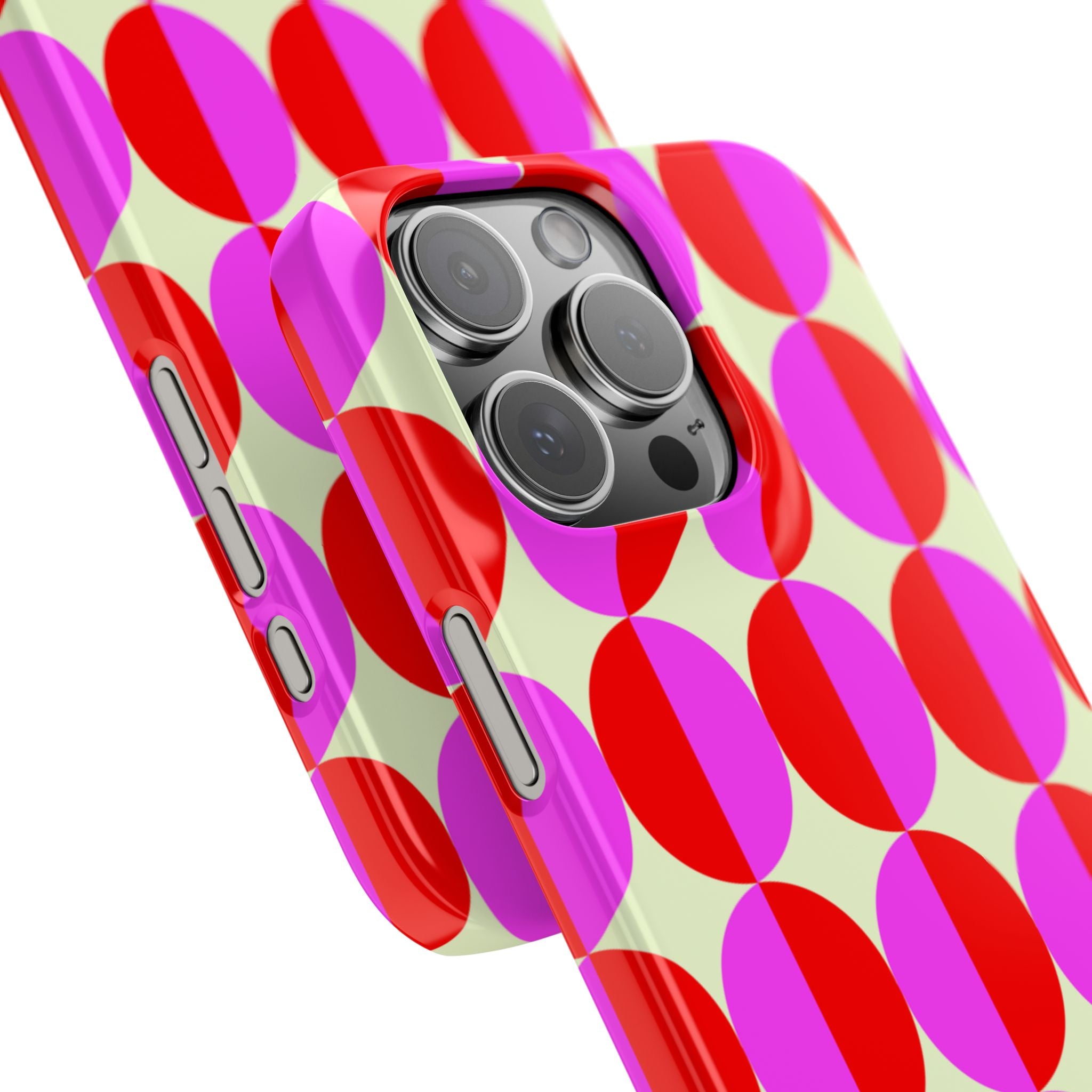 Red Pink Circle Snap Case