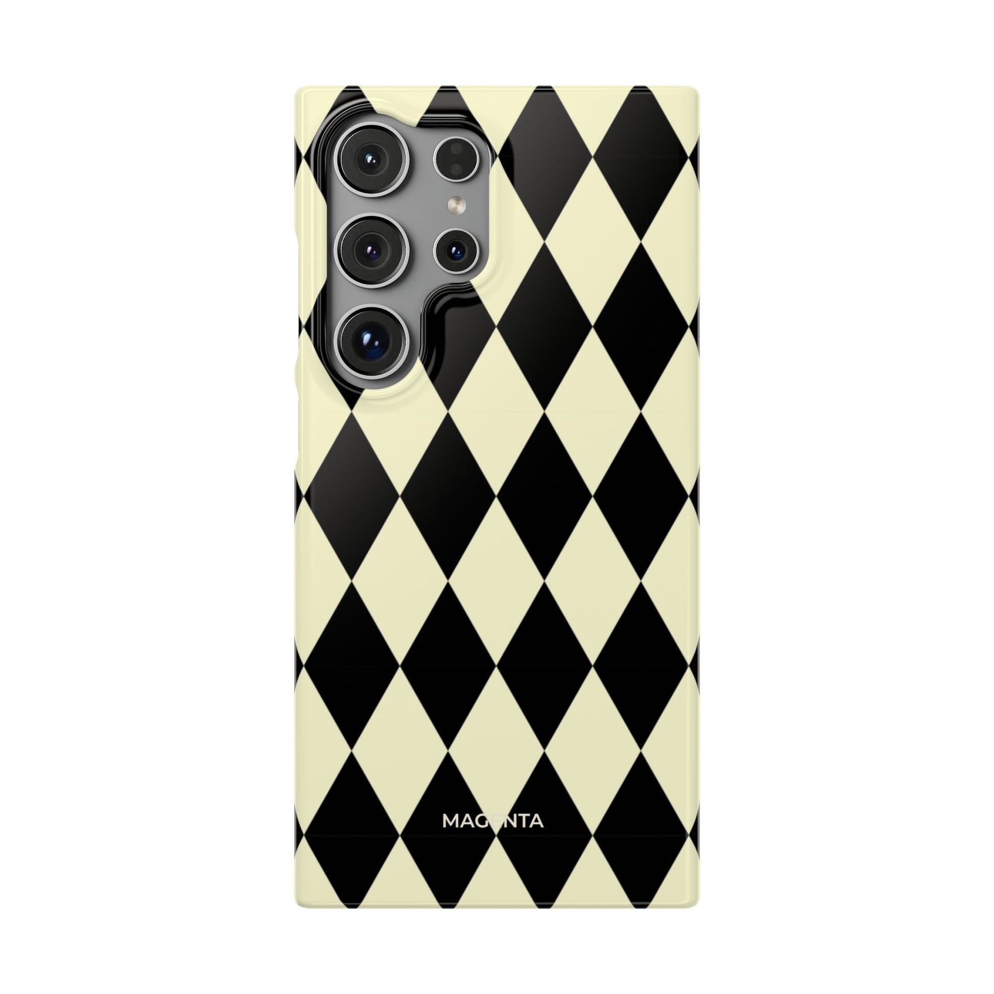 Black & Cream Geometric Snap Case