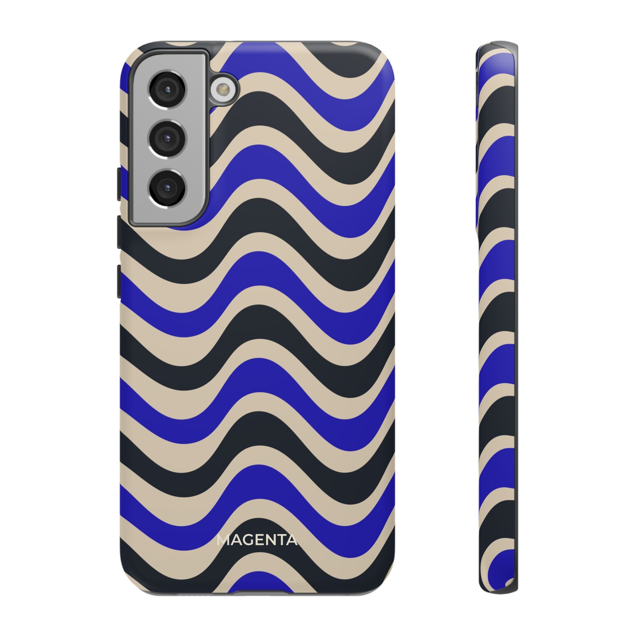 Black & Blue Waves Tough Case