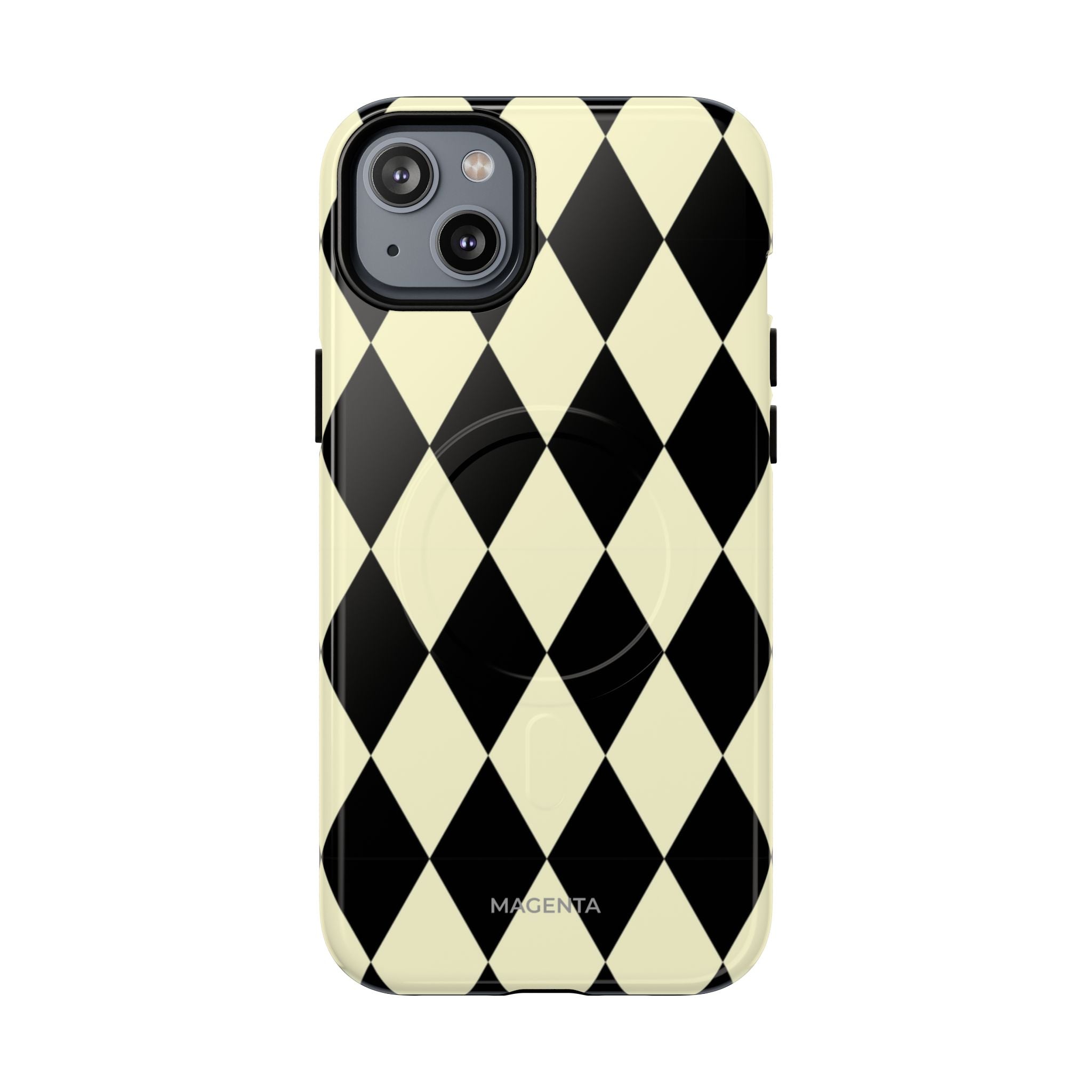 Black & Cream Geometric Tough Magnetic Case
