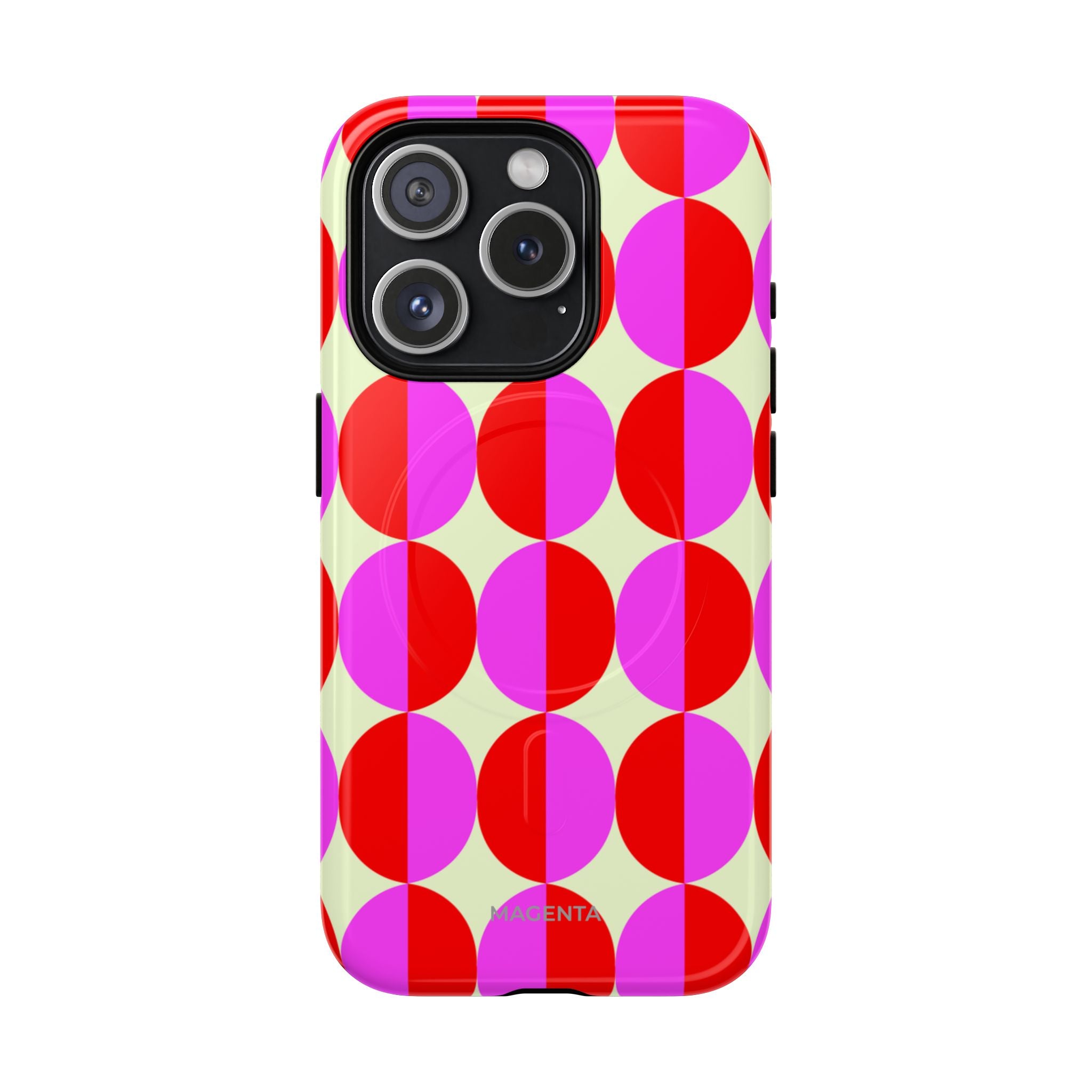 Red Pink Circle Tough Mag Case